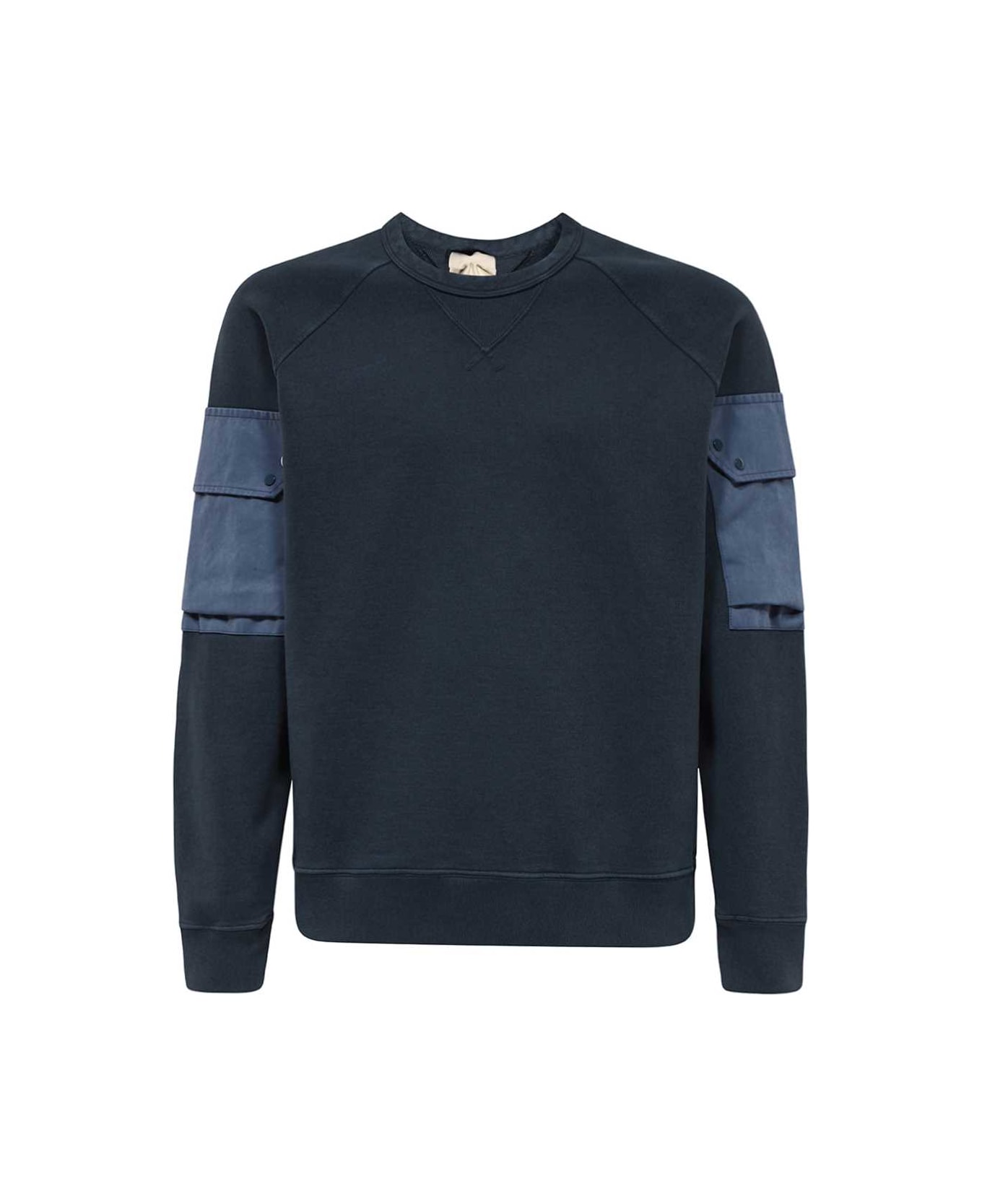 Ten C Cotton Sweatshirt - blue