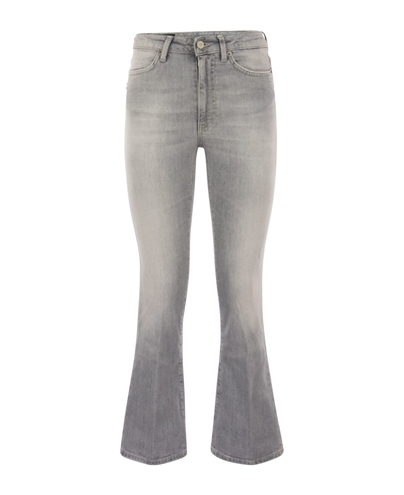 Dondup Mandy - Super Skinny Bootcut Jeans In Stretch Denim - Grey