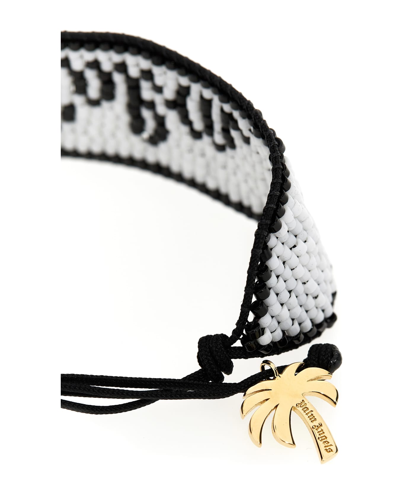 Palm Angels 'palm Beads' Bracelet - White/Black