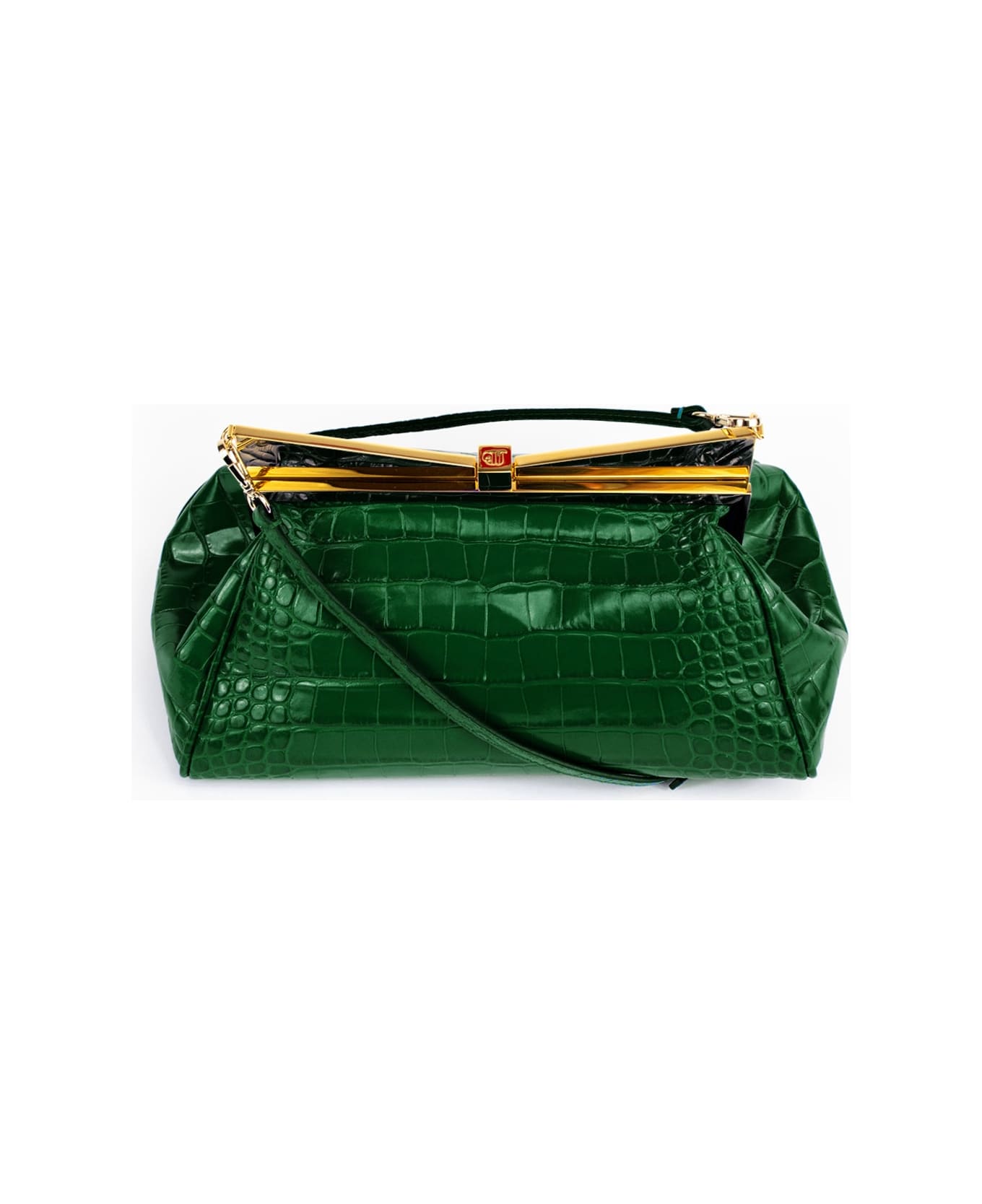 Sara Battaglia Lady Me Large - Green Croc