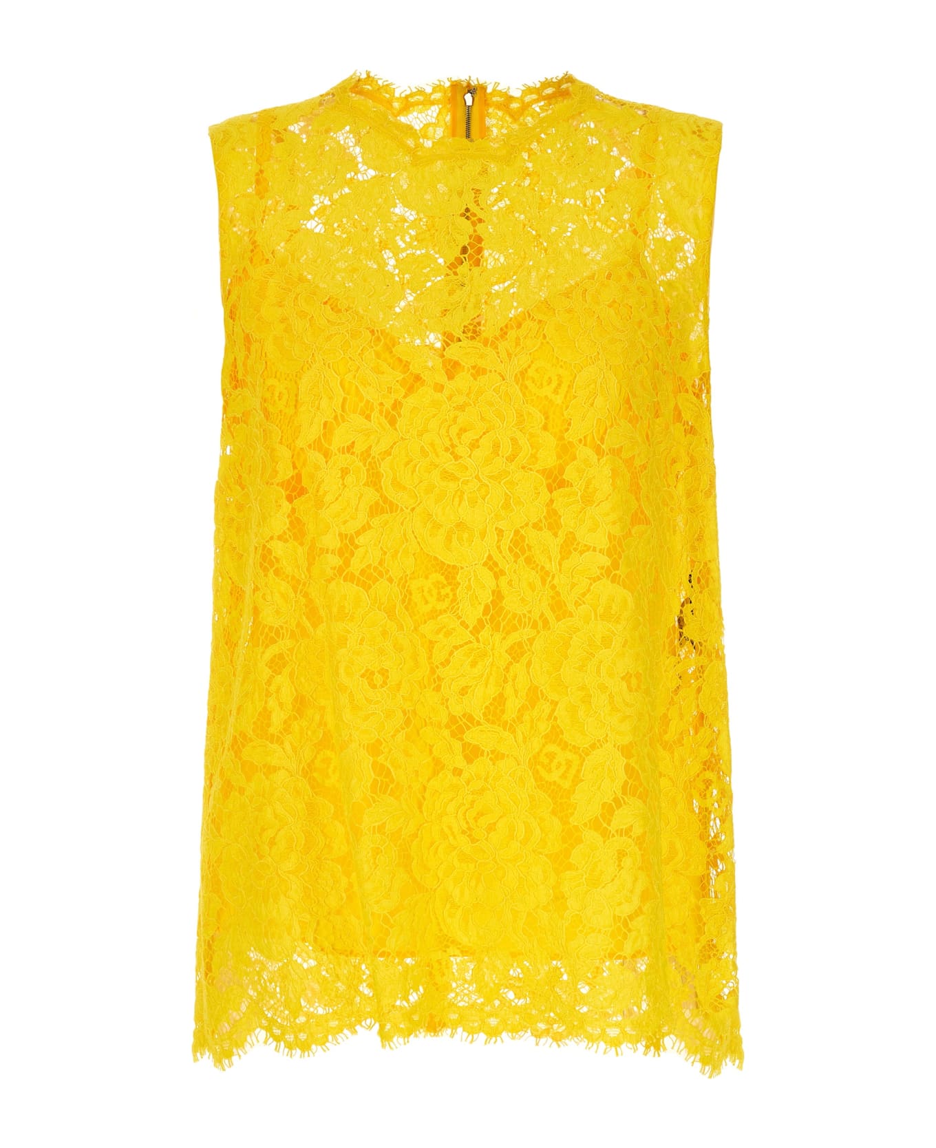 Dolce & Gabbana Lace Top - Yellow