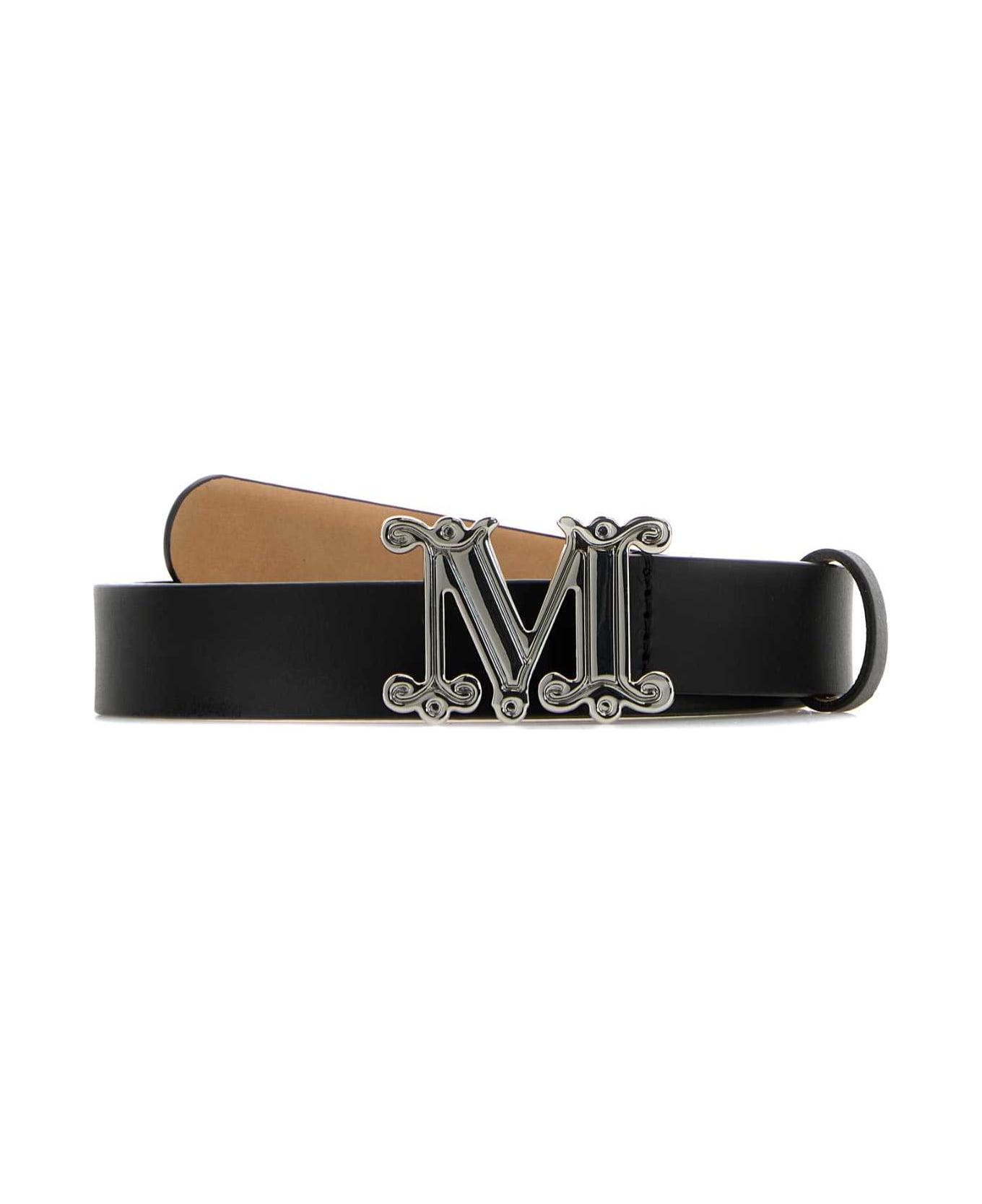 Max Mara Black Leather Belt - NERO