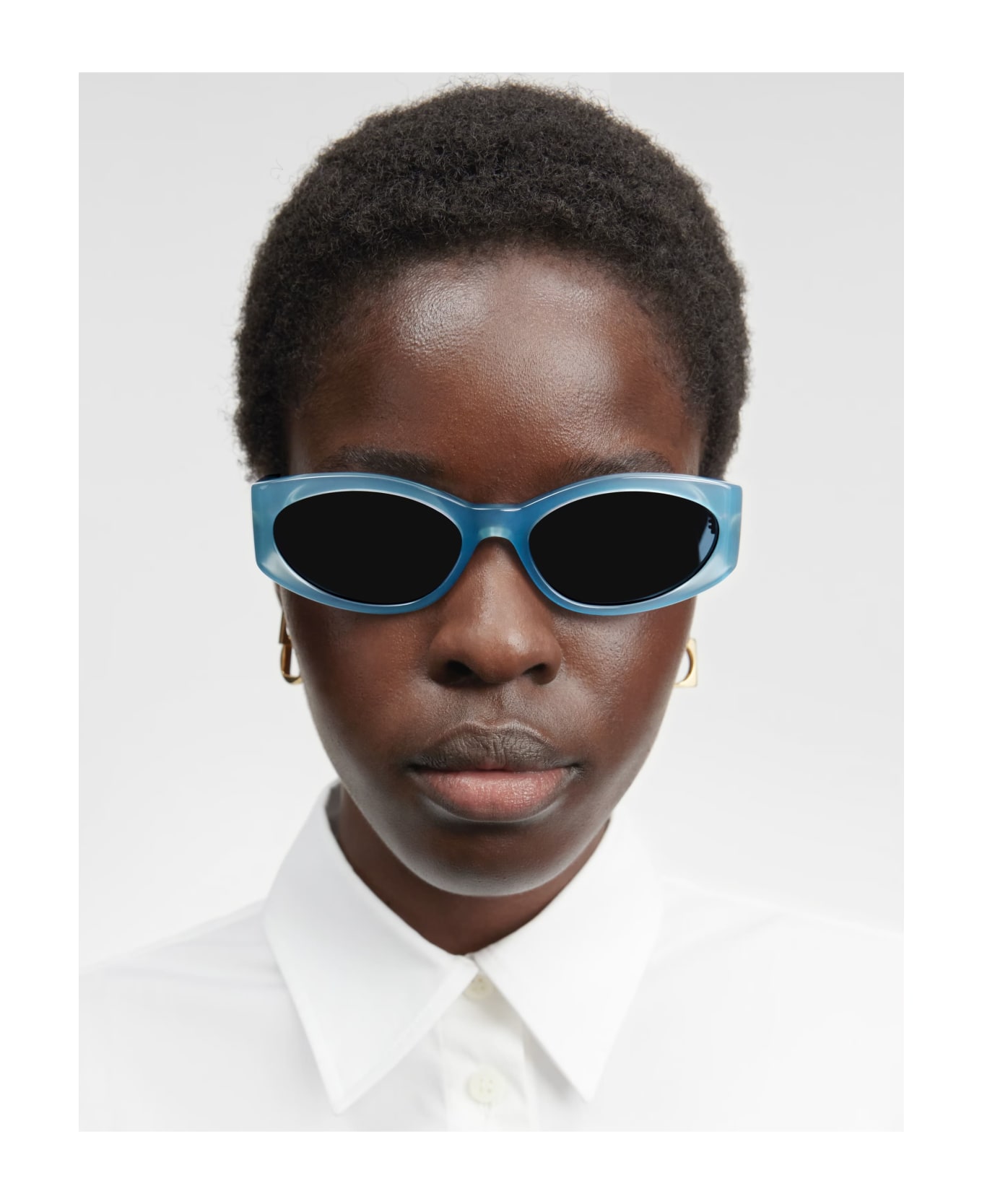 Jacquemus Ovalo - Light Blue Sunglasses - blue