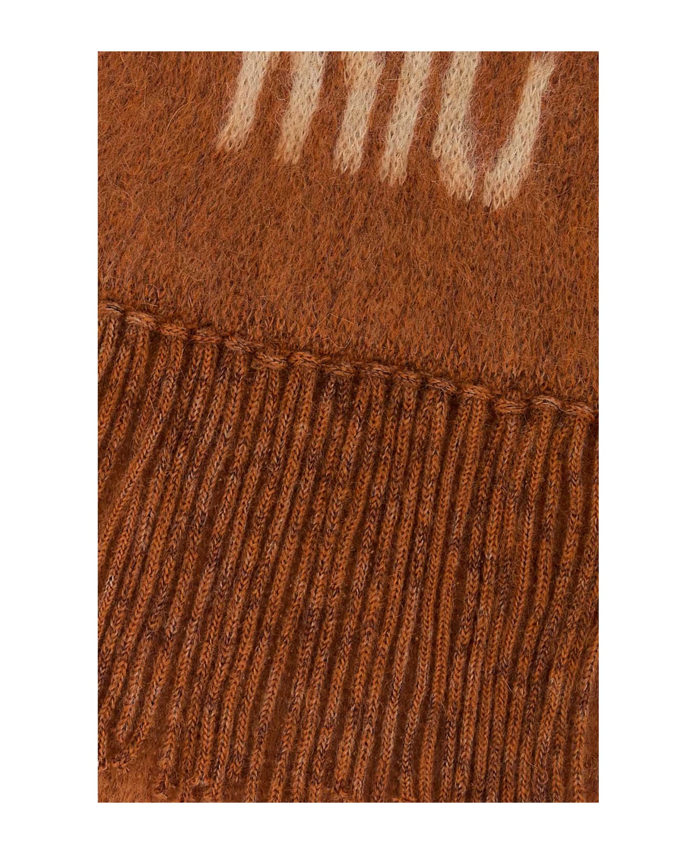 Miu Miu Orange Mohair Blend Scarf - RUGGINE