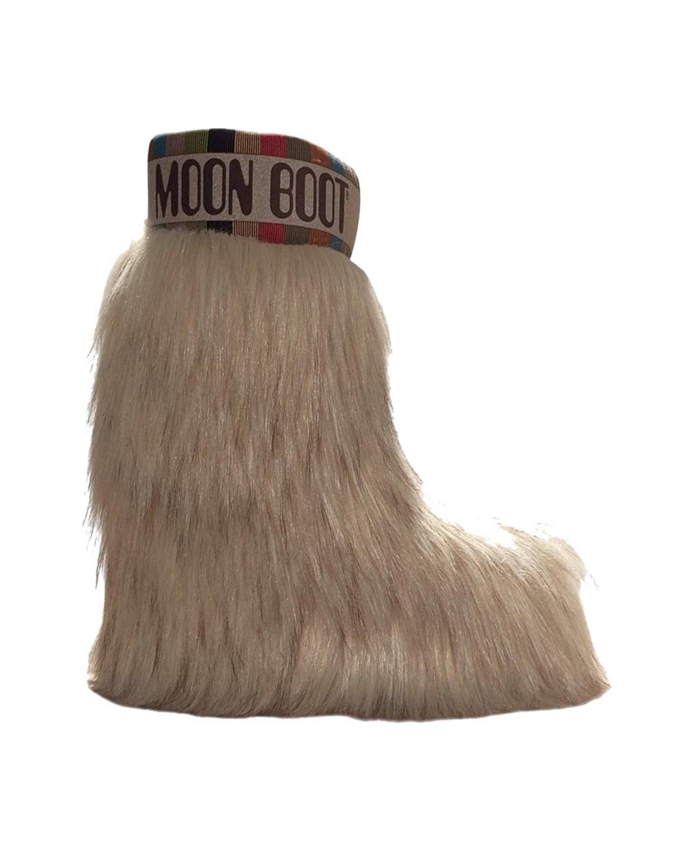 Moon Boot Icon Yeti Round Toe Boots - Beige