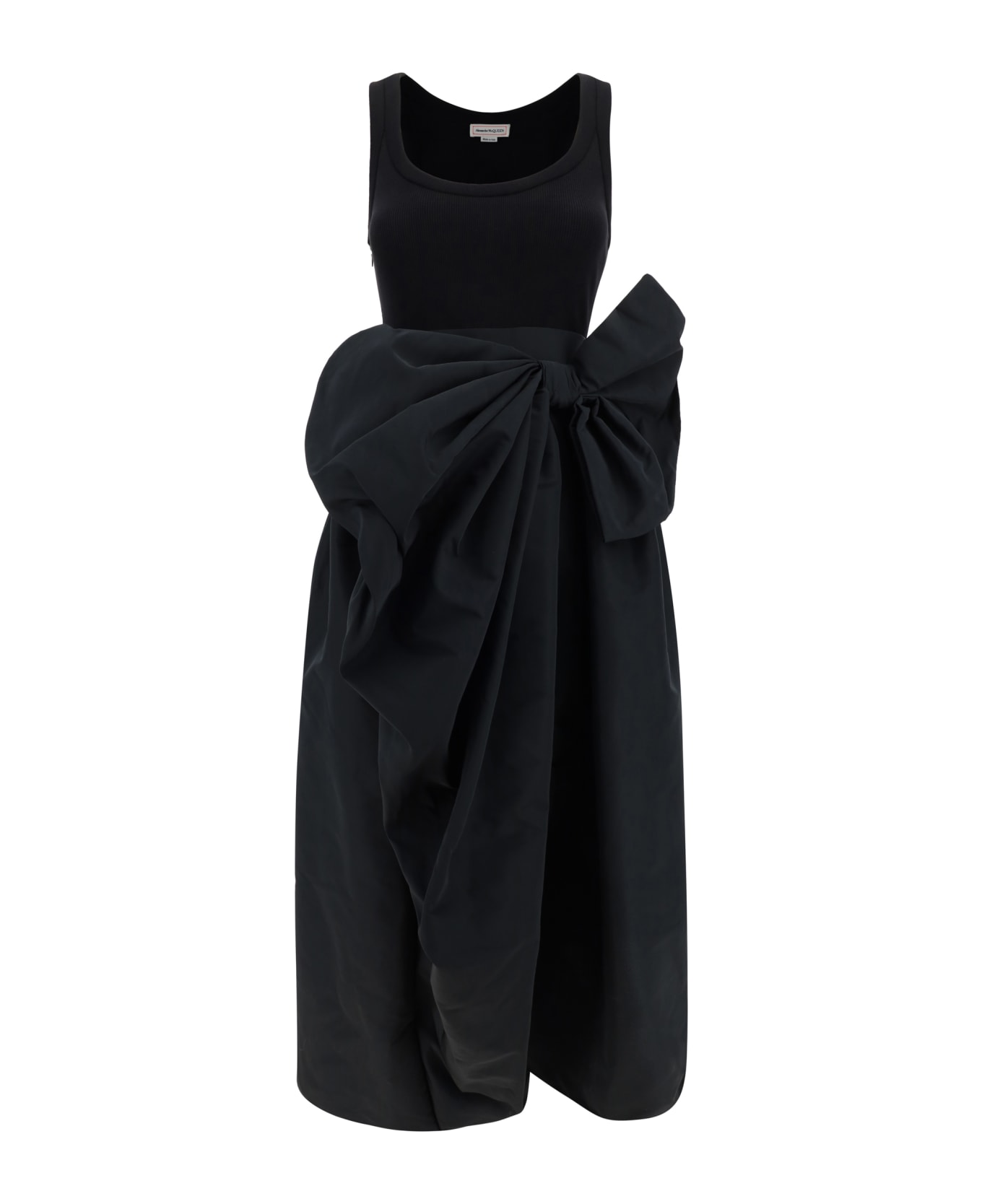 Alexander McQueen Bow Detailed Maxi Dress - Black ワンピース＆ドレス