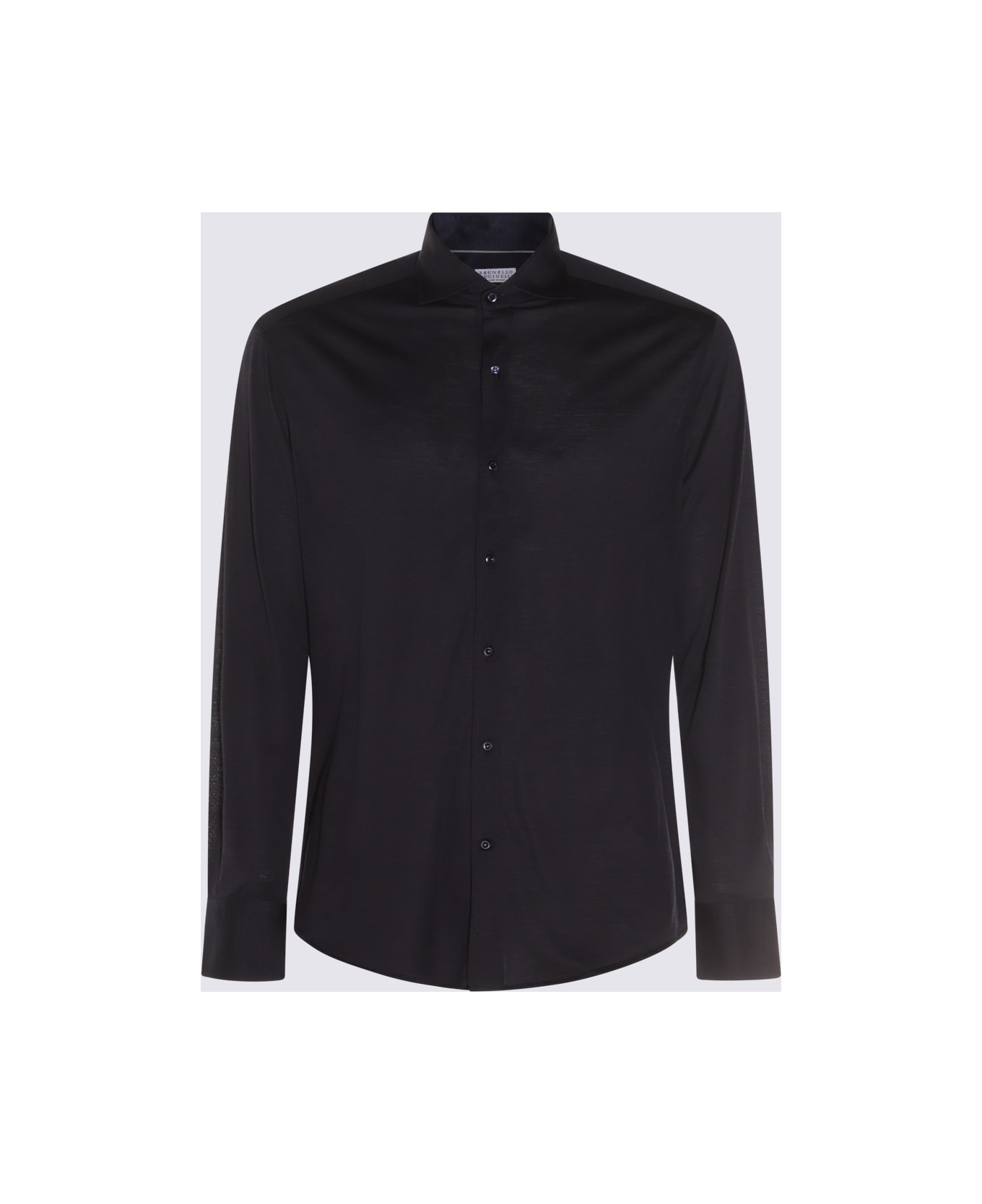 Brunello Cucinelli Black Silk Blend Shirt - Black