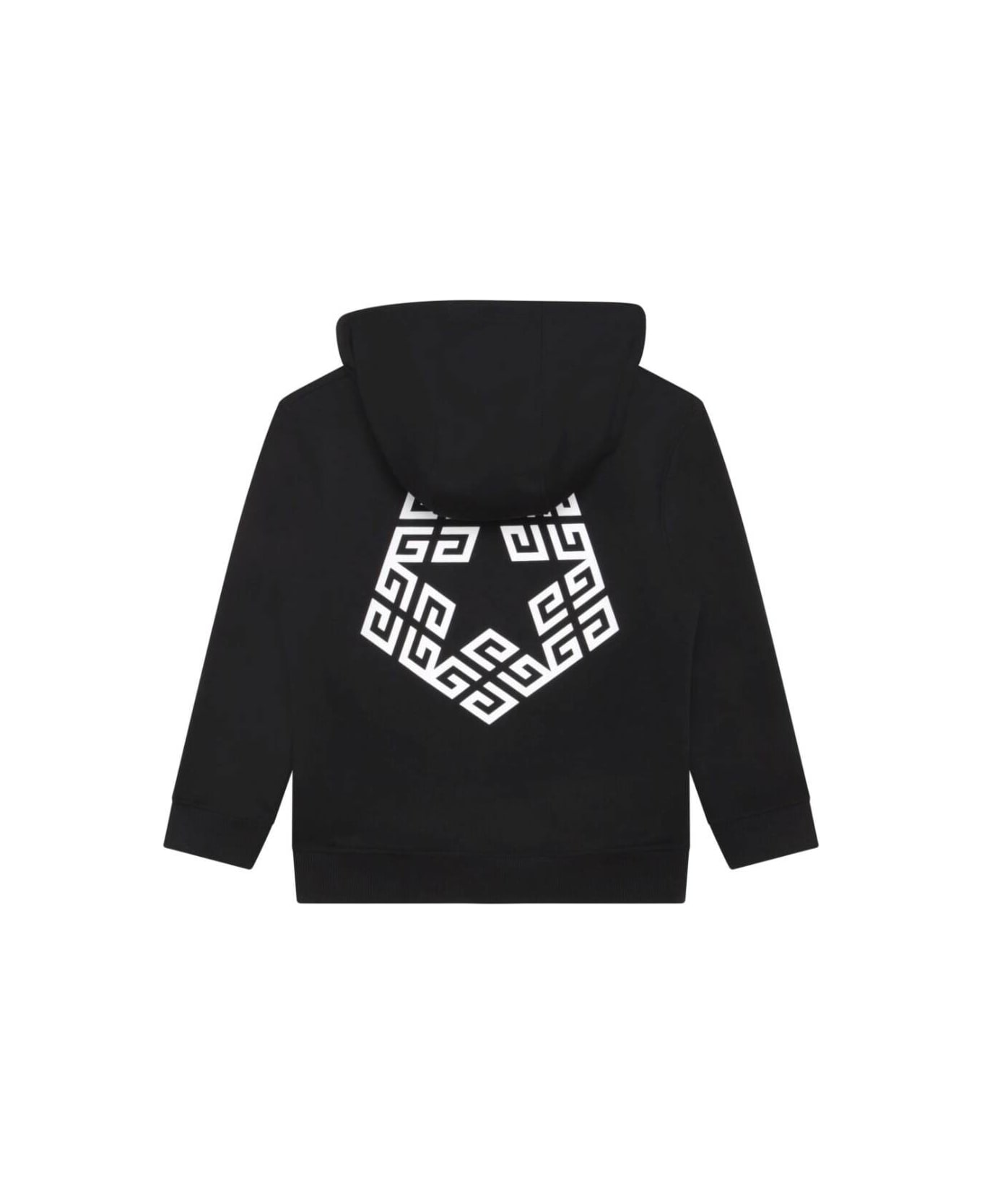 Givenchy Black Hoodie And Contrasting Maxi Logo At The Front Boy - B Nero ニットウェア＆スウェットシャツ