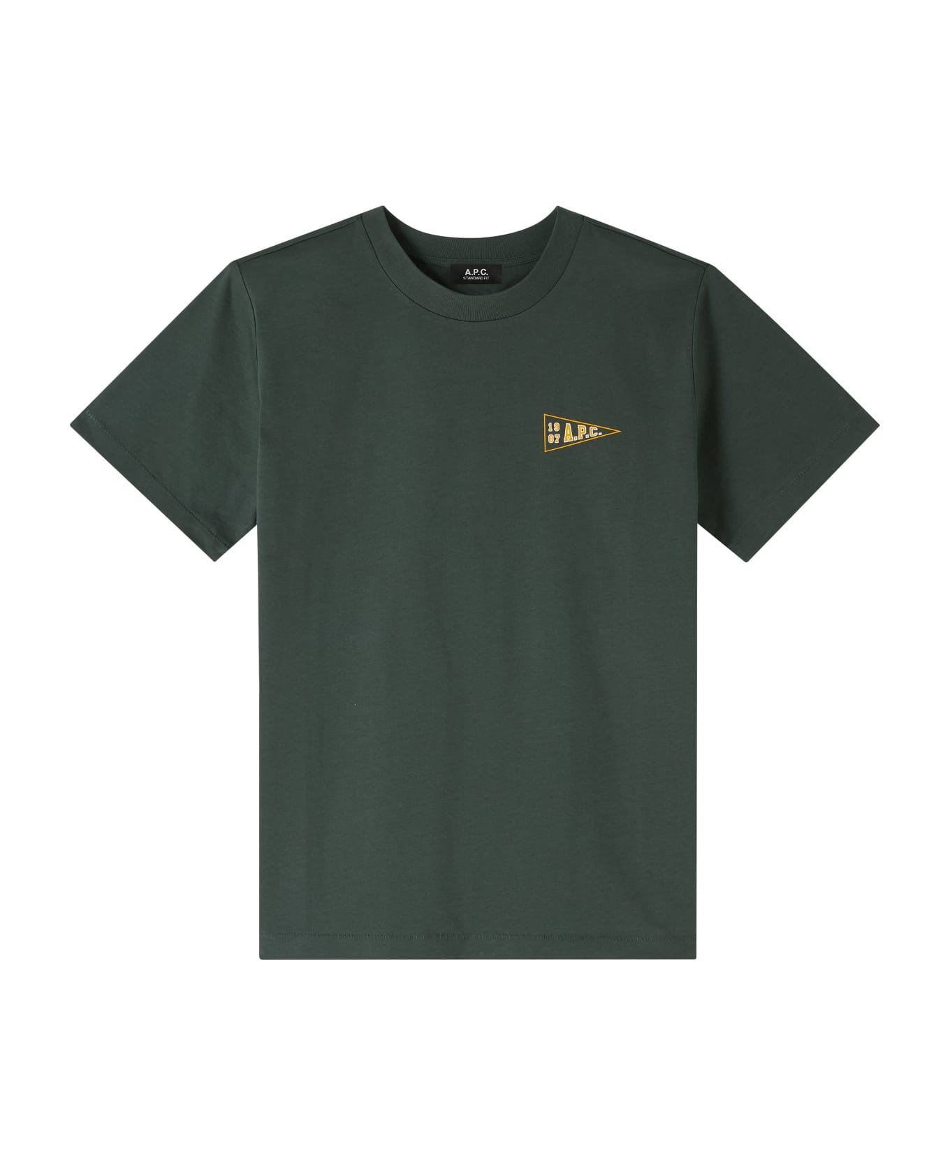 A.P.C. T-shirt Standard University - Kaf Vert Fonce