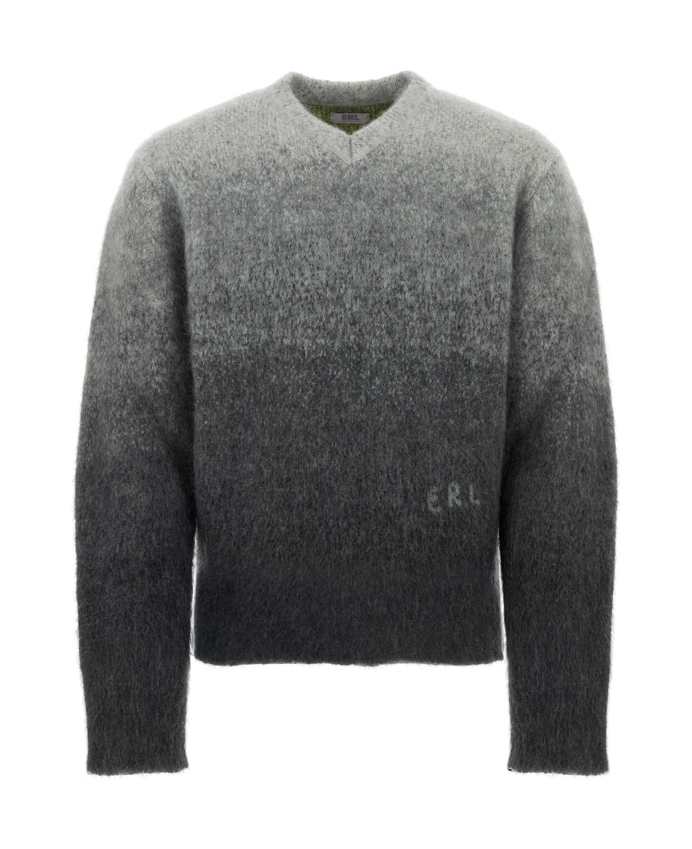 ERL Multicolor Mohair Blend Sweater - GREYMELANGE