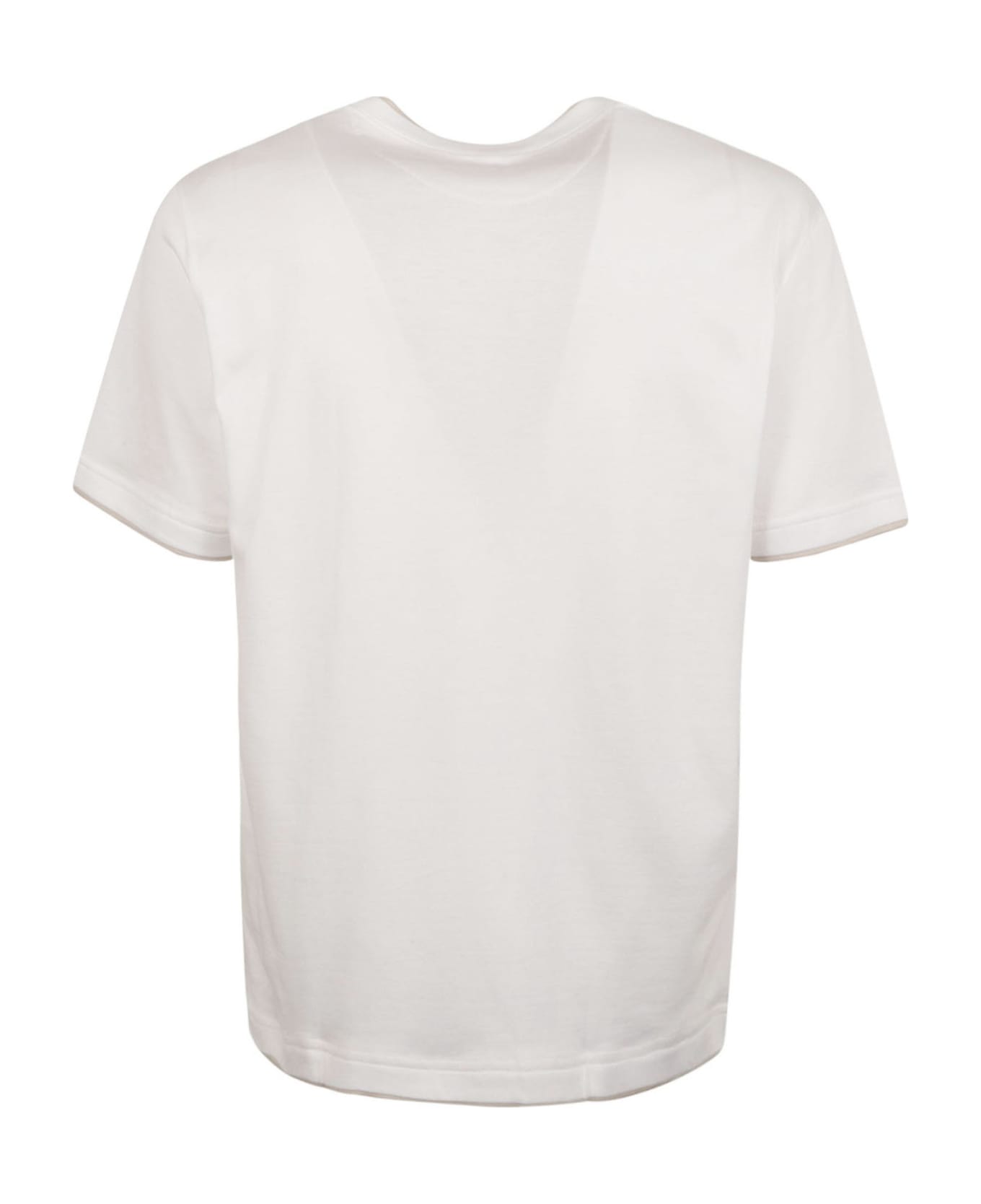 Eleventy Round Neck Plain T-shirt - Bianco