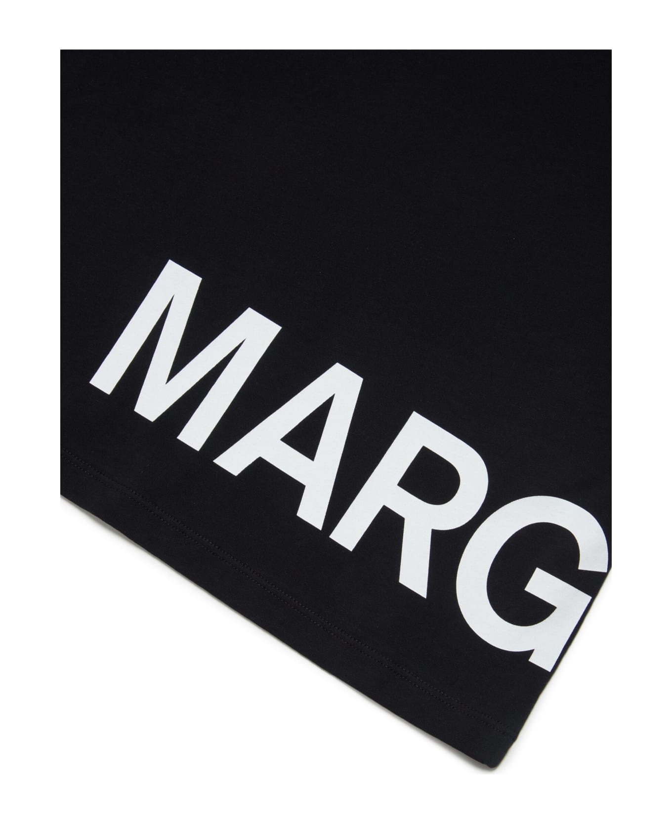 MM6 Maison Margiela Mm6t45u T-shirt Maison Margiela Black T-shirt In Jersey With Maxi-logo - Black