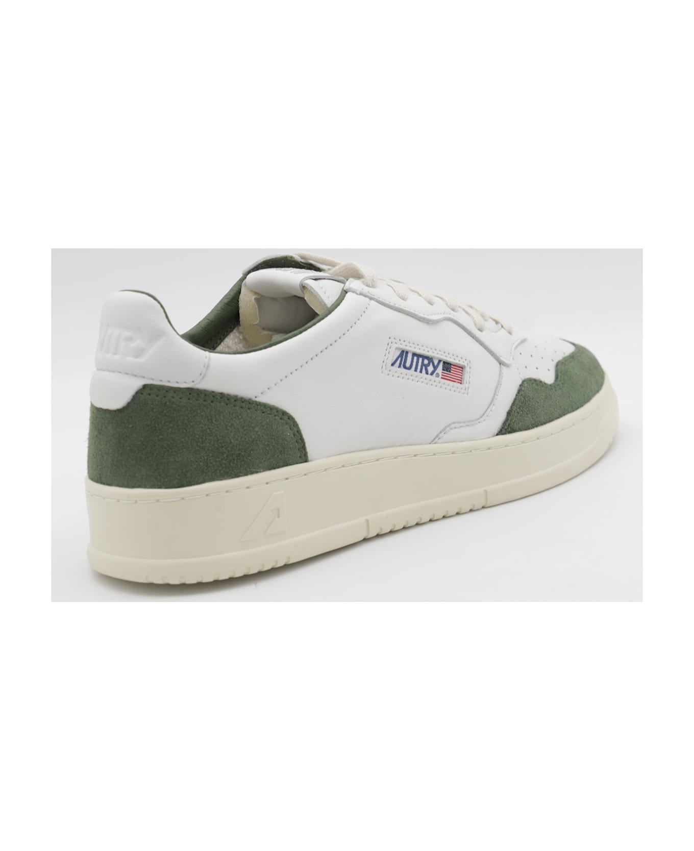 Autry White And Green Sneakers - White