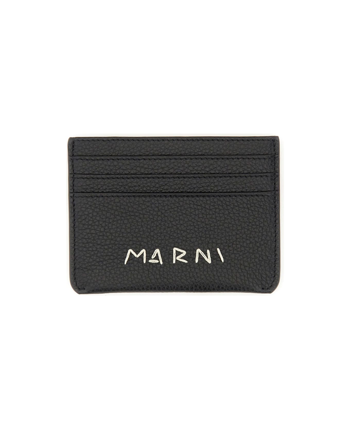 Marni Portacarte Con Rammendo Logo - Black
