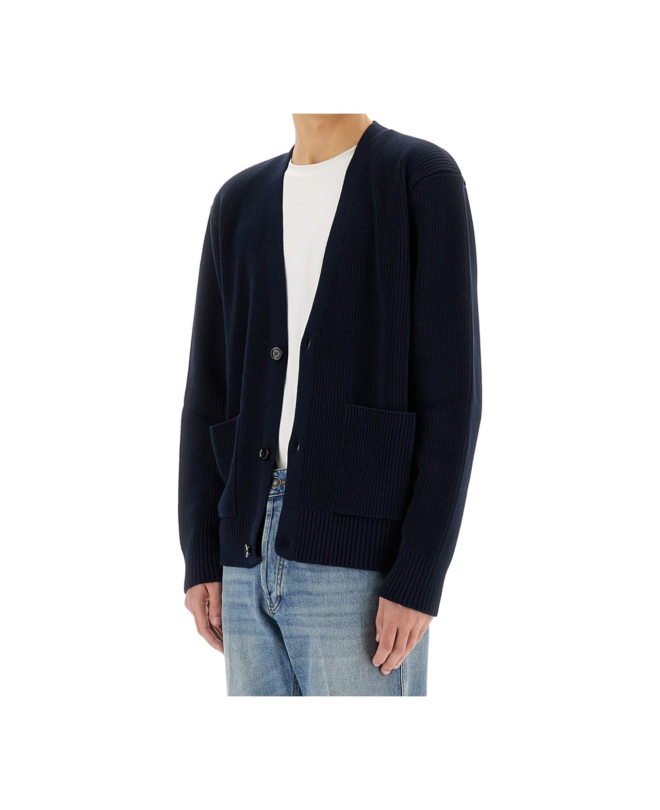 Lardini Organic Cotton Cardigan - BLUE