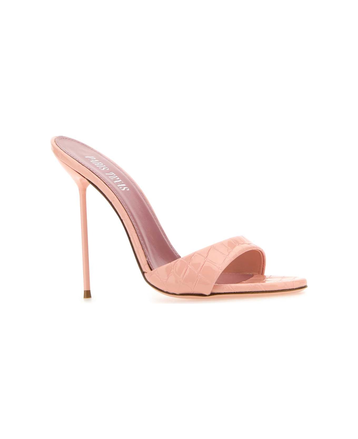 Paris Texas Pink Leather Lidia Mules - PINK