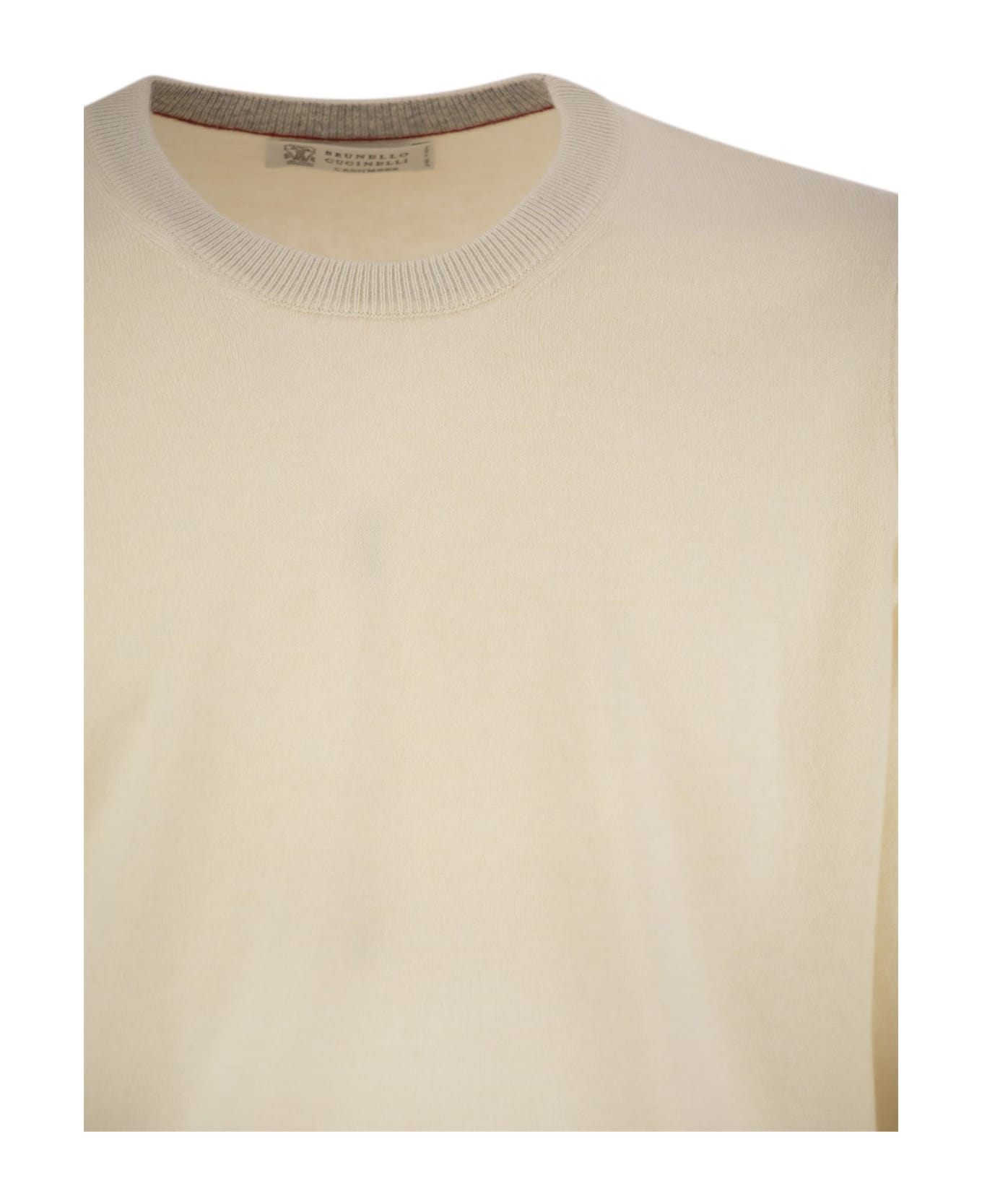 Brunello Cucinelli Cashmere Crew-neck Sweater - Ivory ニットウェア