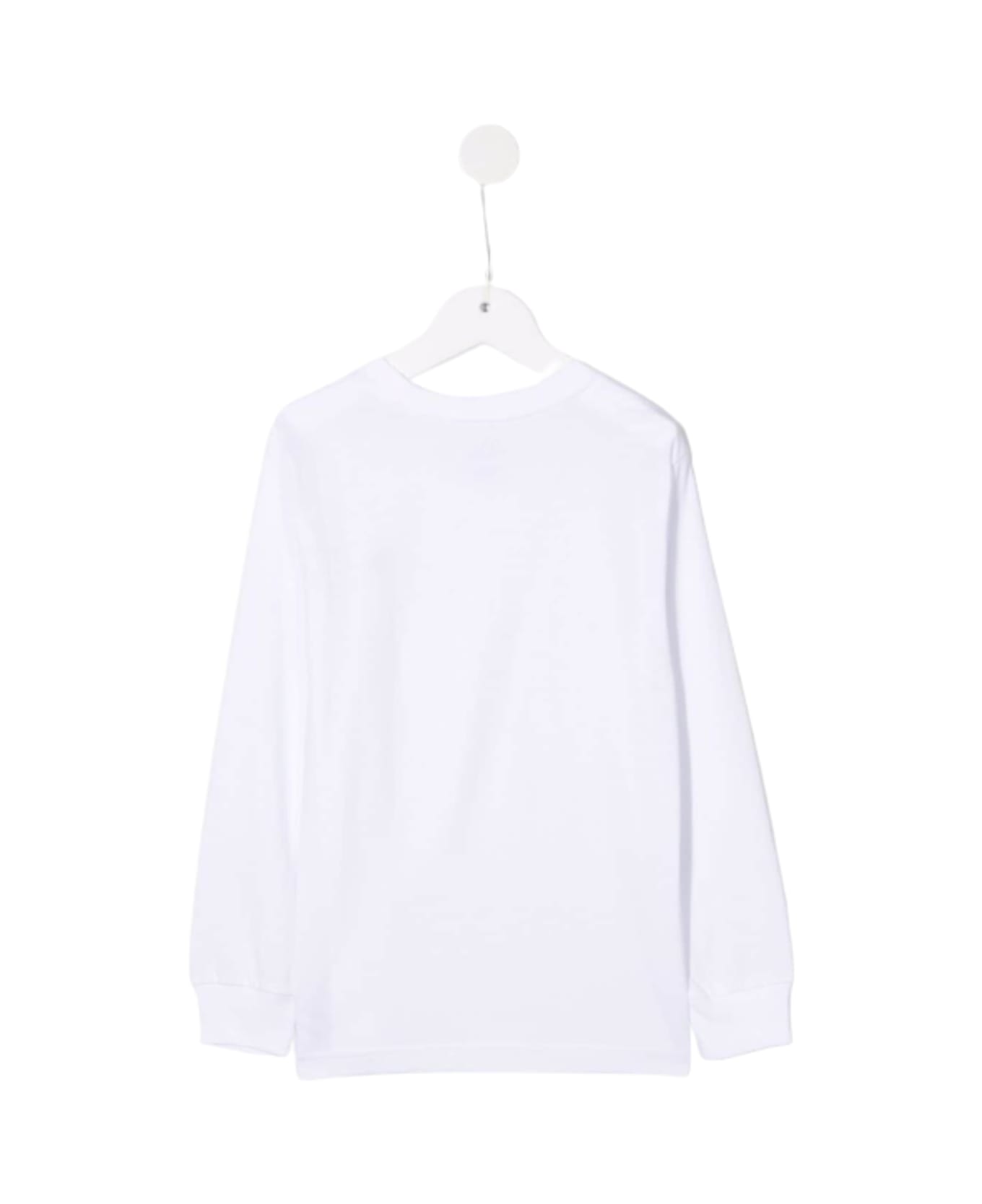 Polo Ralph Lauren Long-sleeved White Cotton T-shirt With Logo Polo Ralph Lauren Kids Boy - White