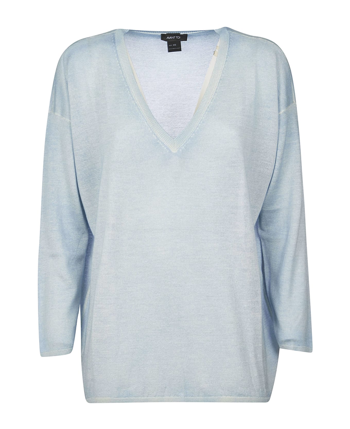 Avant Toi Over Off Gauge Hand Painted Sweater - Chambray