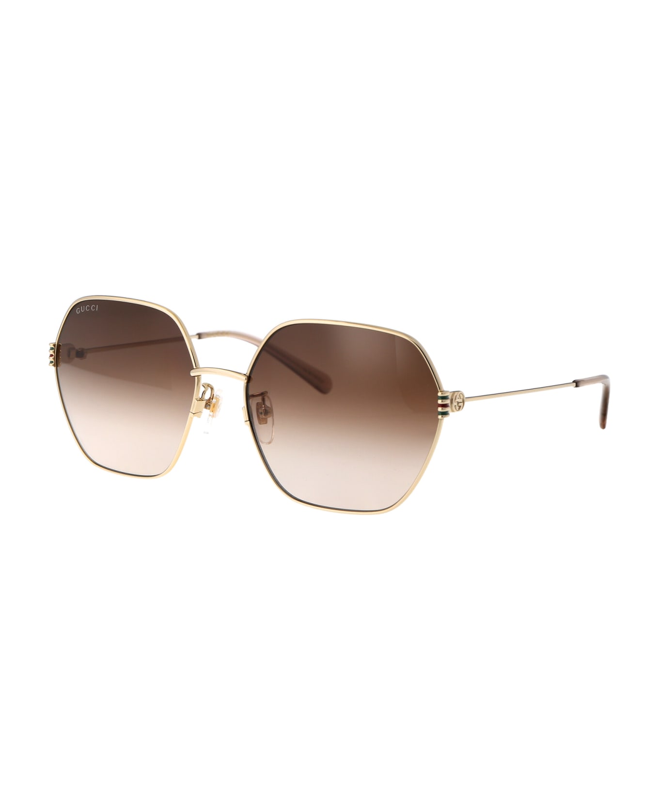 Gucci Eyewear Gg1285sa Sunglasses - 002 GOLD GOLD BROWN