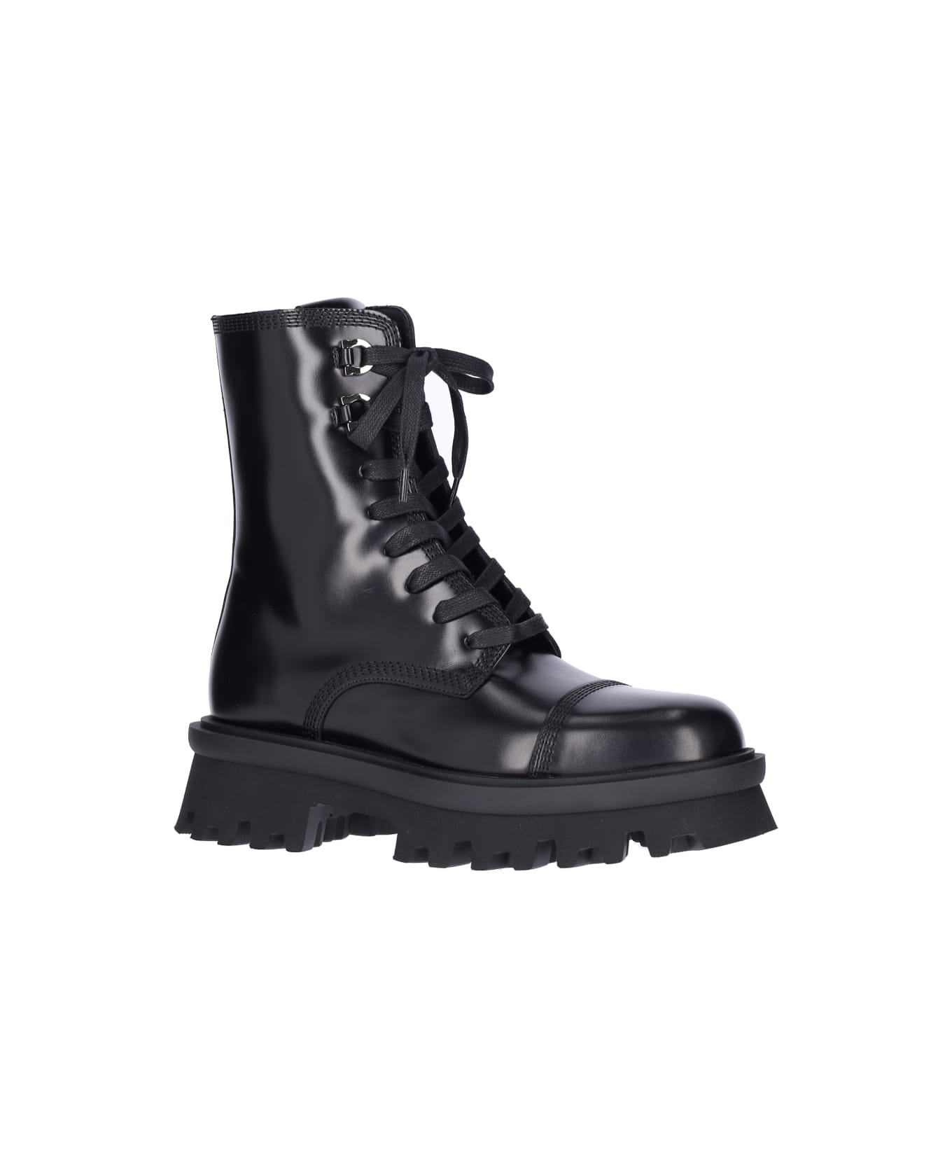 Ferragamo Combat Boots - Black  