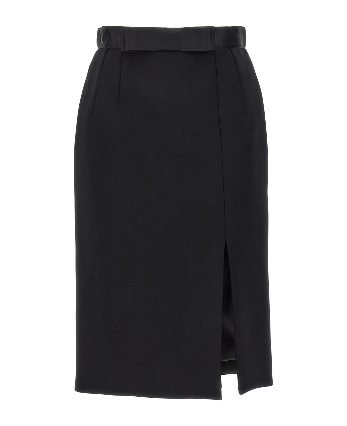 Dolce & Gabbana Wool Pencil Skirt - Black  