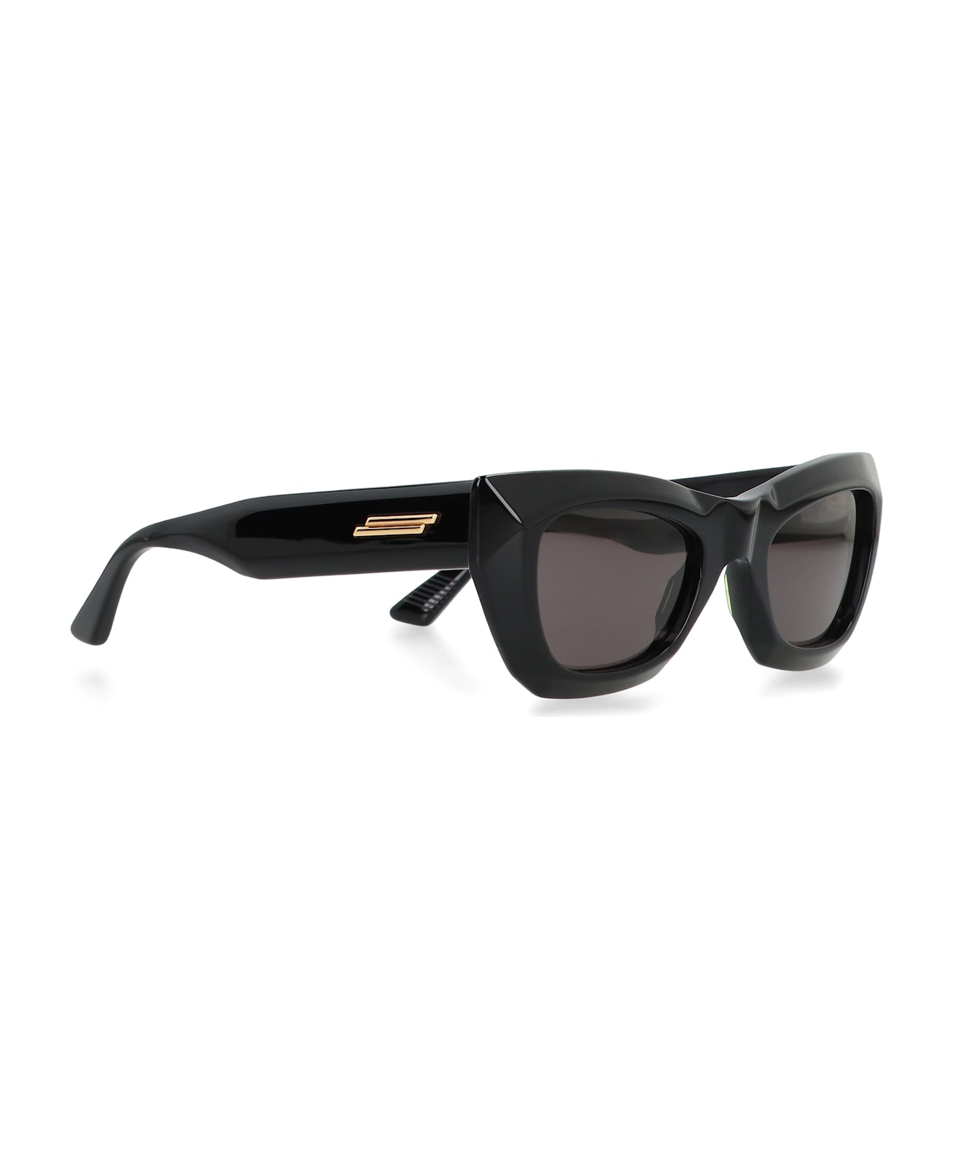 Bottega Veneta Black Acetate Sunglasses - BLACKGREY