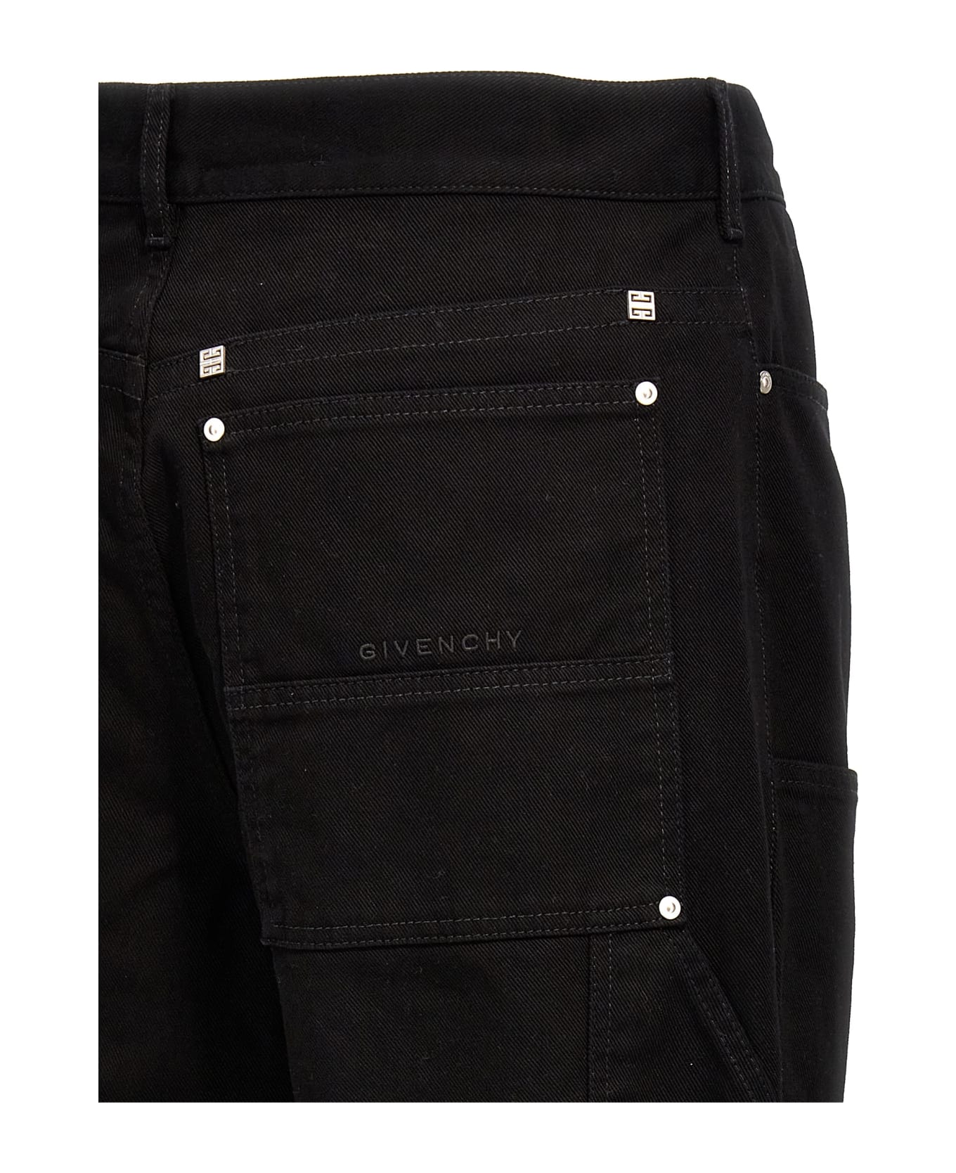 Givenchy 'zip Off Carpenter' Jeans - Black