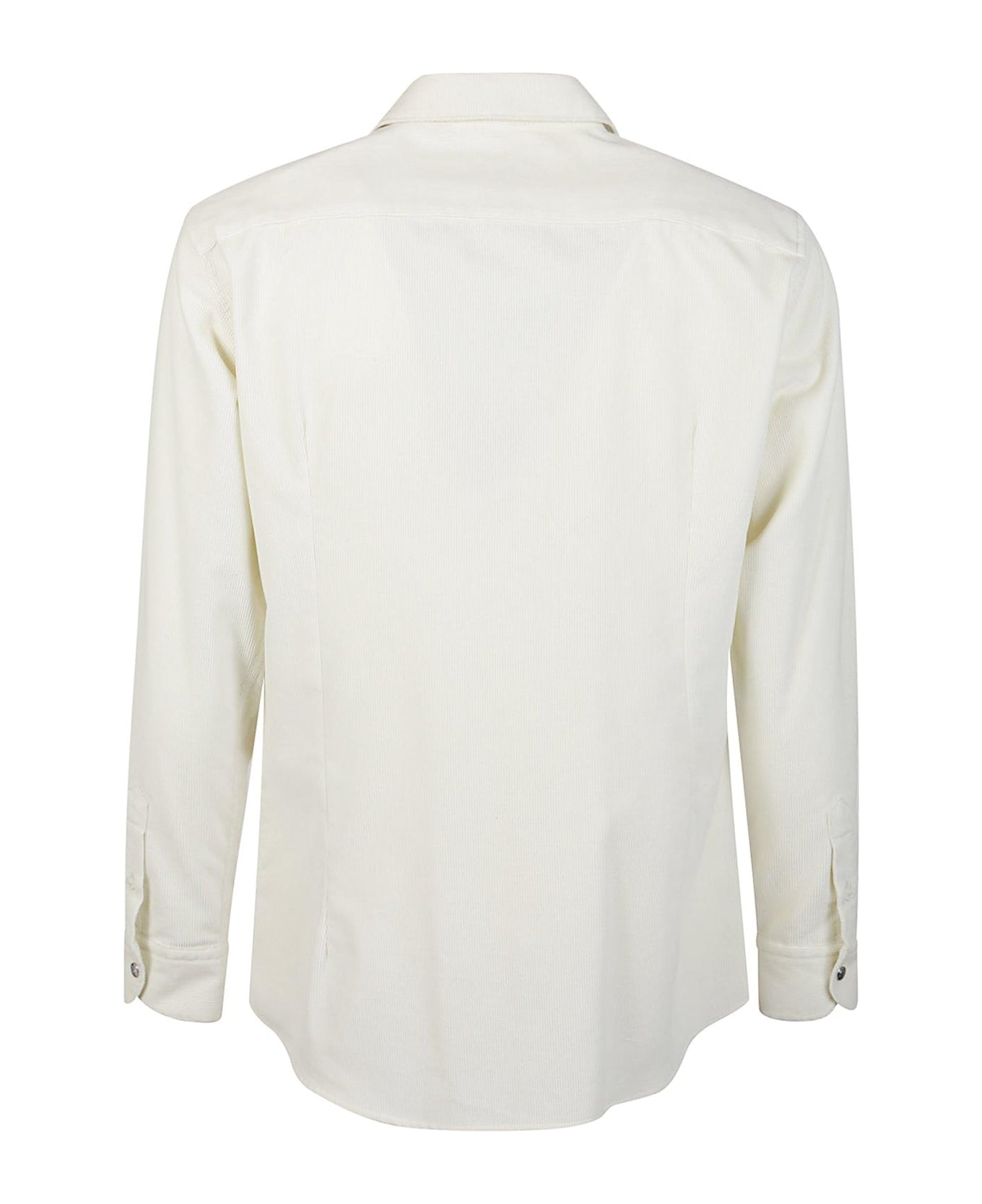 Moncler Long-sleeved Corduroy Shirt - White シャツ