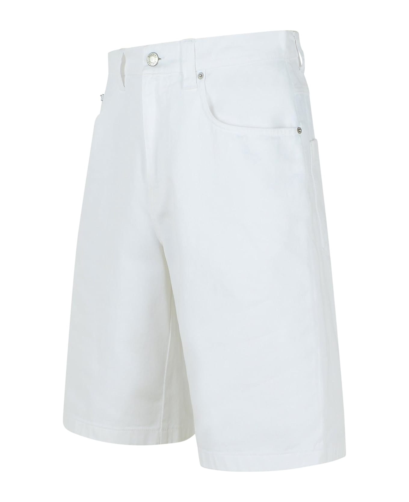 Moschino White Cotton Bermuda Shorts - White