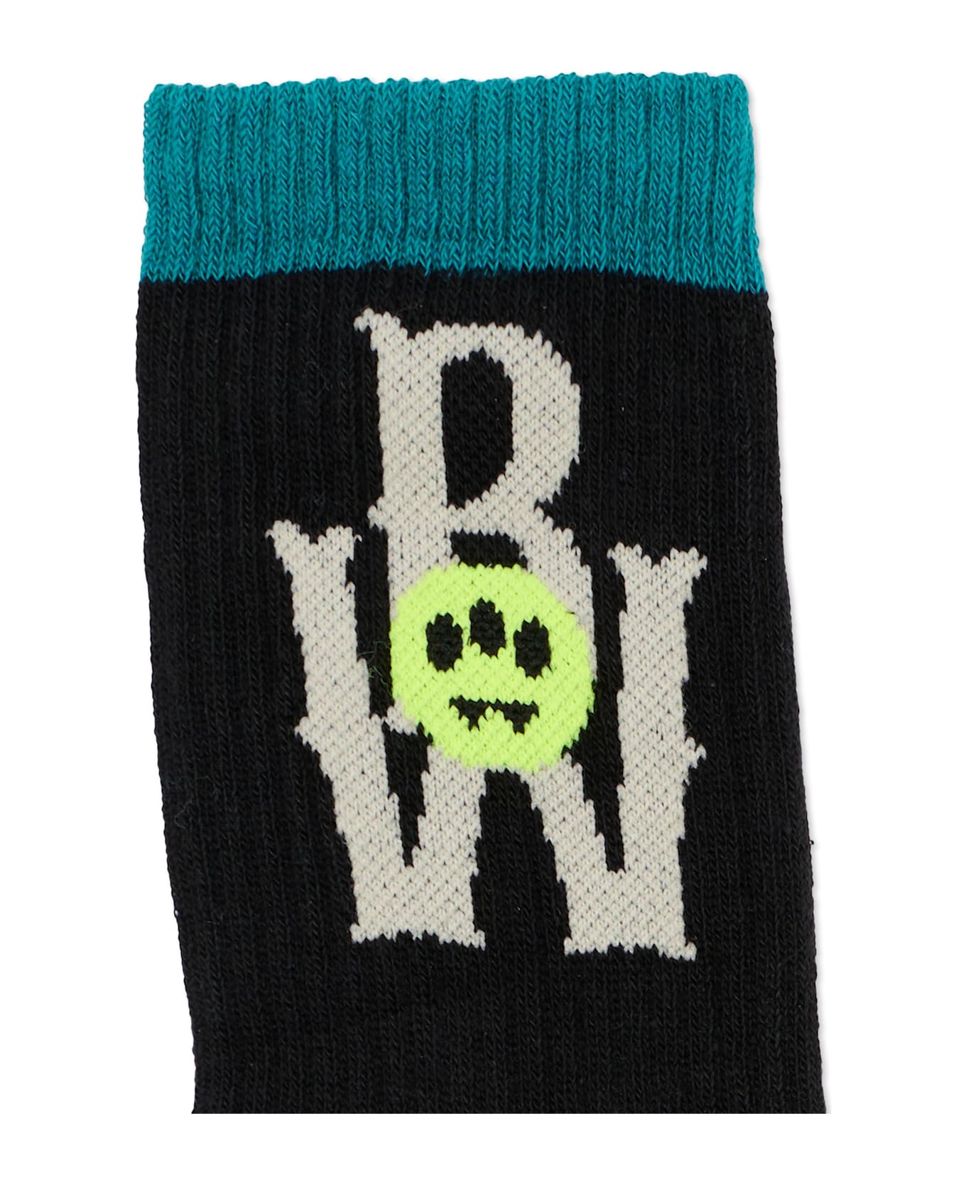 Barrow Black Socks For Kids With Logo - Black