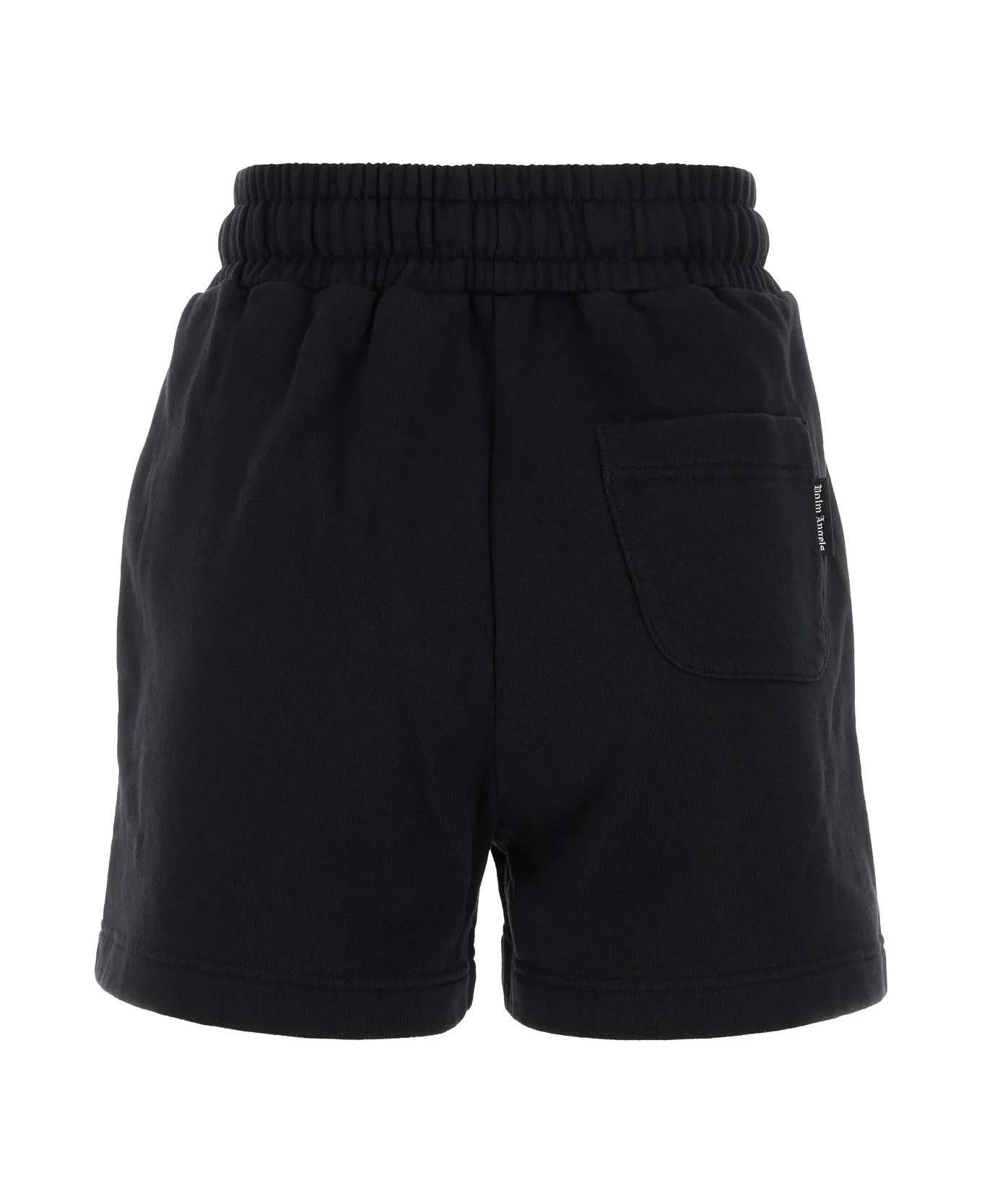 Palm Angels Black Cotton Shorts - Black Black