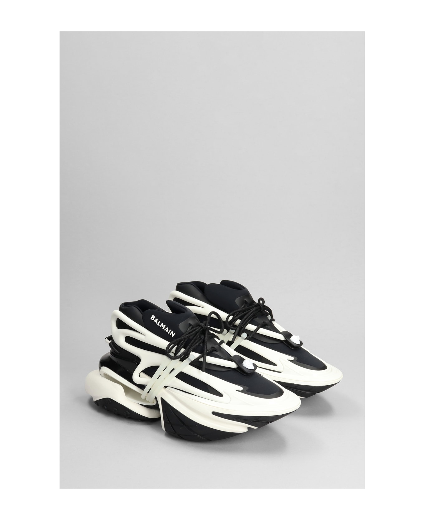 Balmain Unicorn Sneakers In Black Nylon | italist