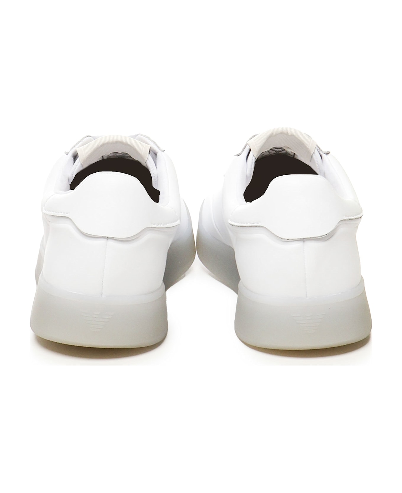 Emporio Armani Leather Sneakers - White
