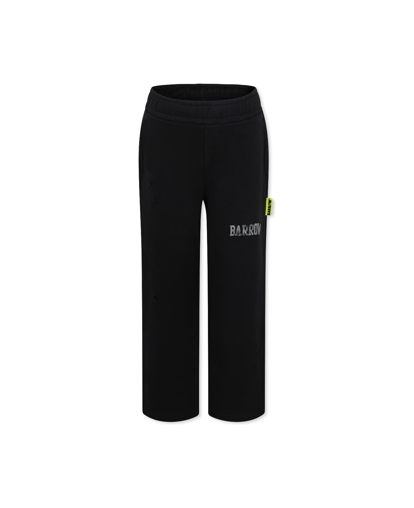 Barrow Black Trousers For Kids With Logo And Smiley - Black