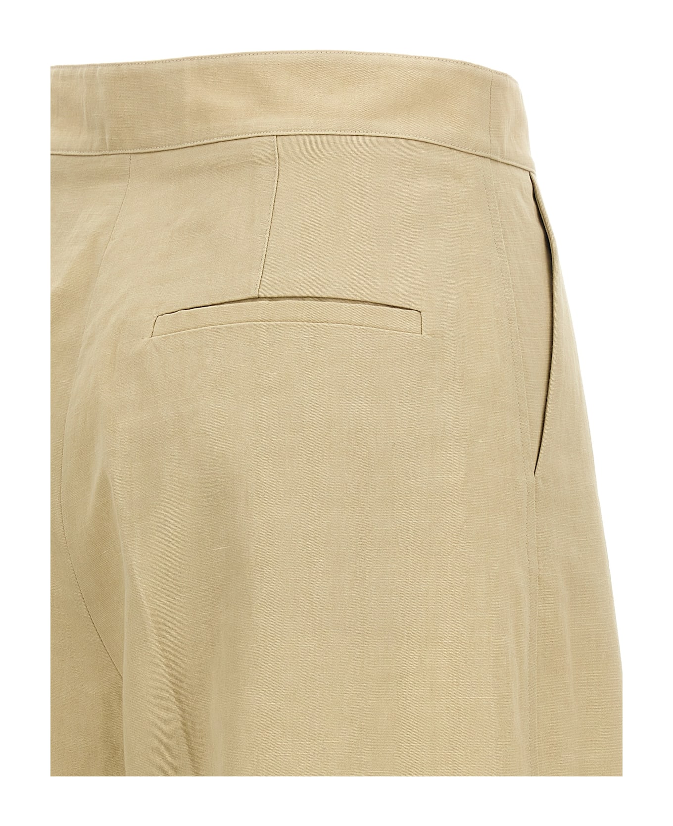 Yves Salomon Linen Trousers - Beige