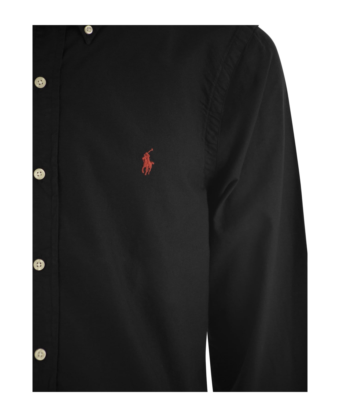 Polo Ralph Lauren Custom-fit Garment Dyed Oxford Shirt - Black