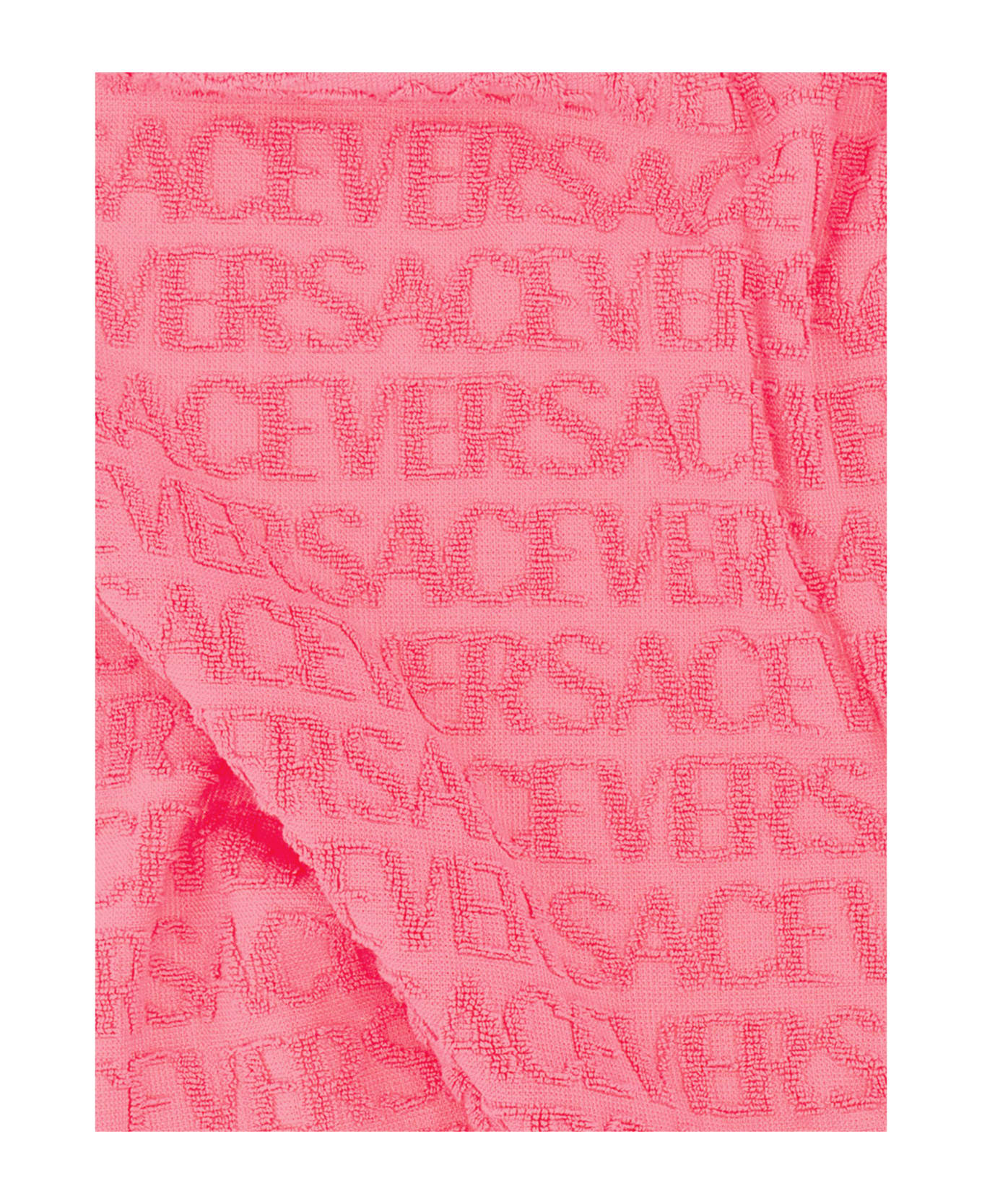 Versace 'versace Allover Polka Dot' Capsule Bath Towel - Pink