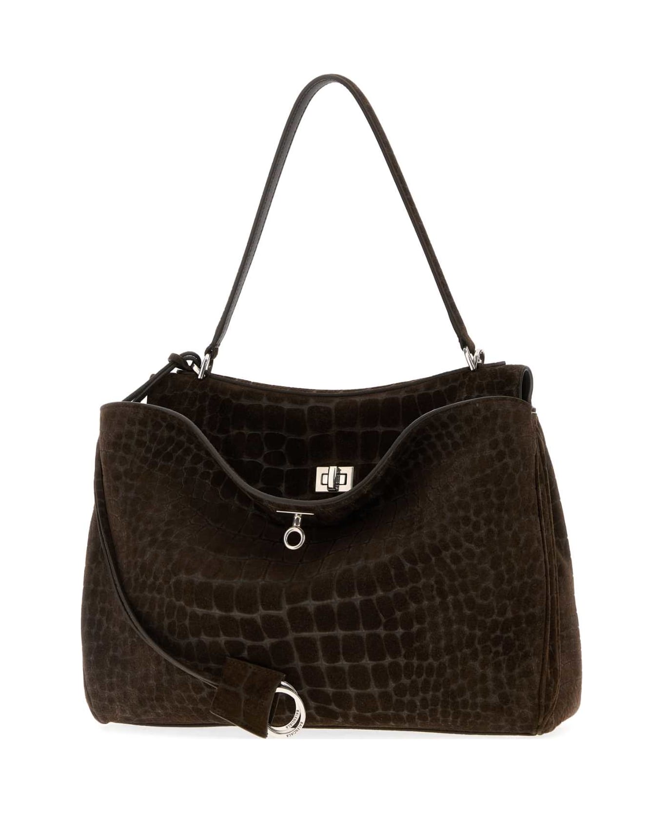 Balenciaga Brown Suede Rodeo Handbag - PIPER