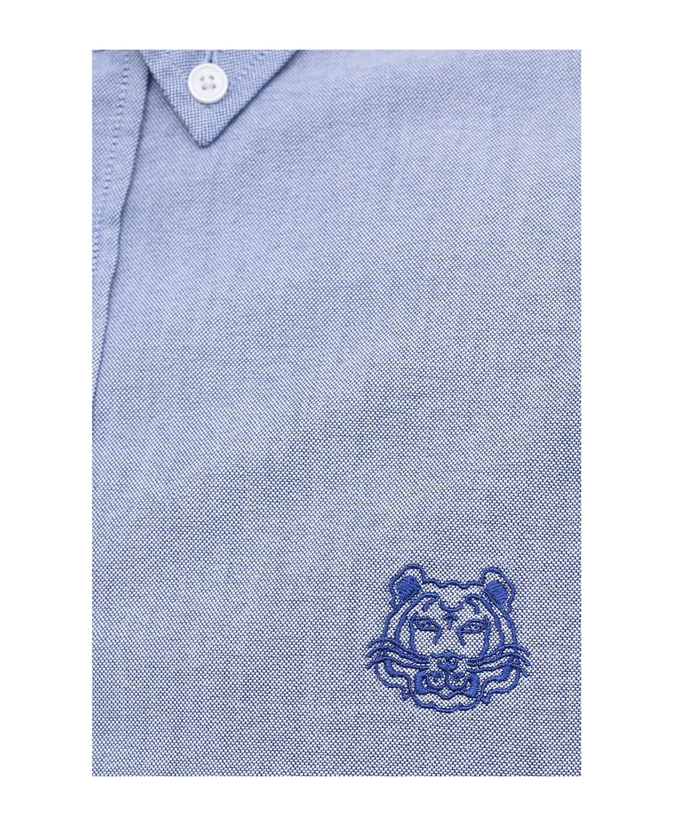 Kenzo Tiger Embroidered Shirt - Blue シャツ