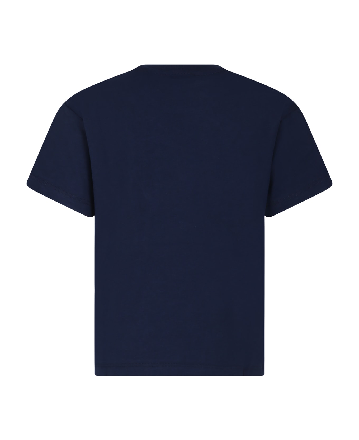 MSGM Blue T-shirt For Boy With Logo - Blue
