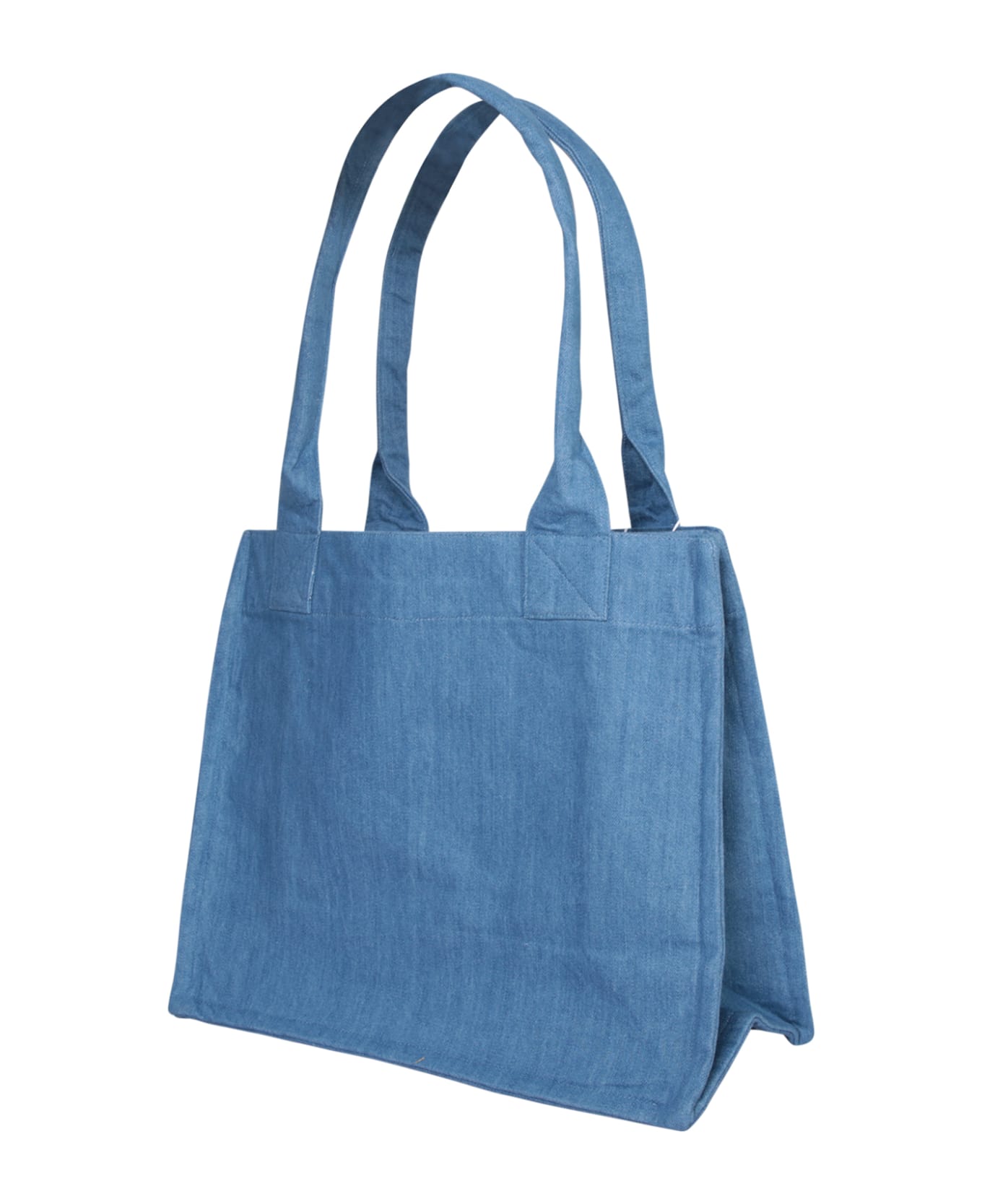 Ganni Blue Large Denim Tote Bag - Blue トートバッグ
