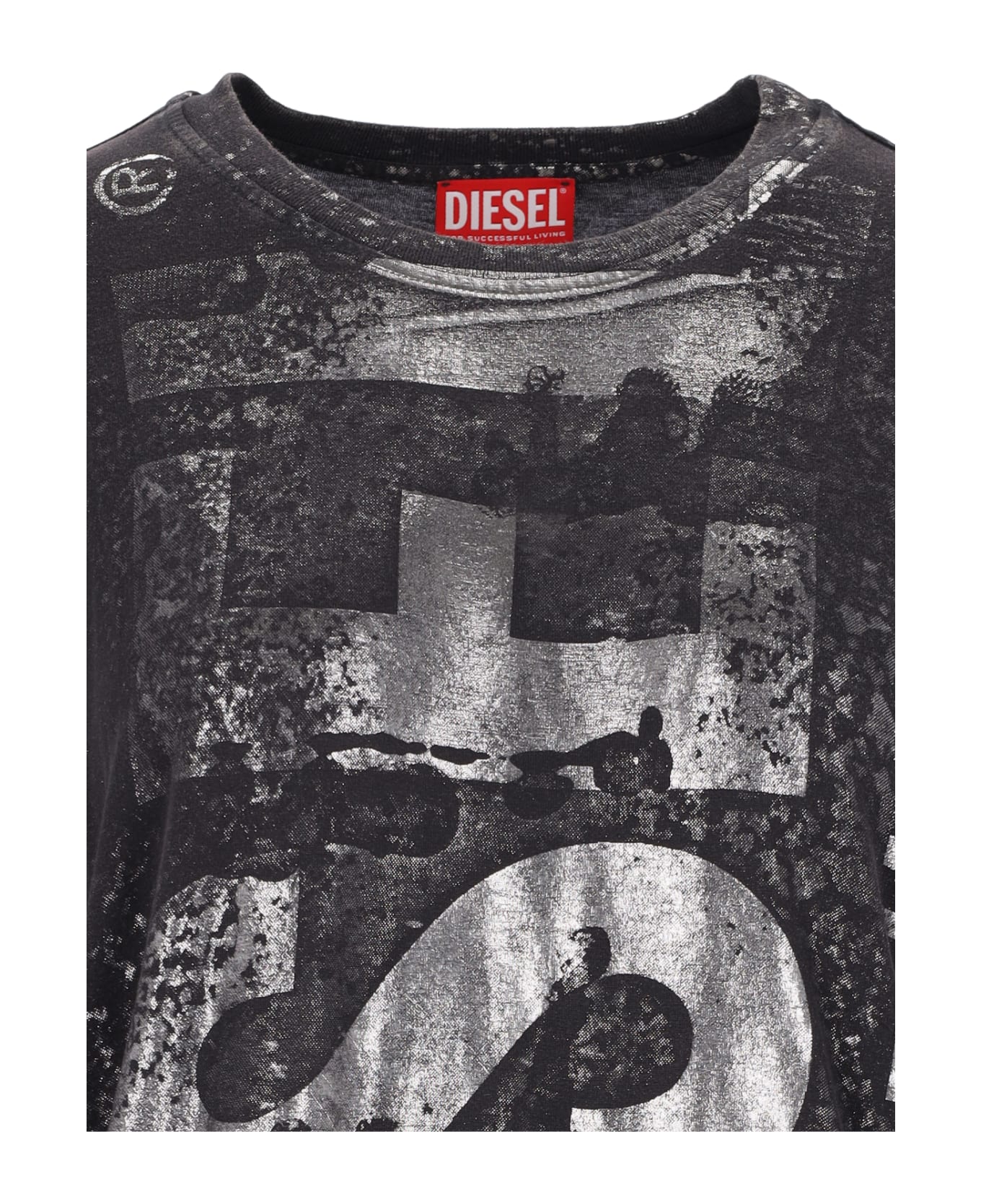 Diesel 't-boxt-bisc' Printed T-shirt - Black