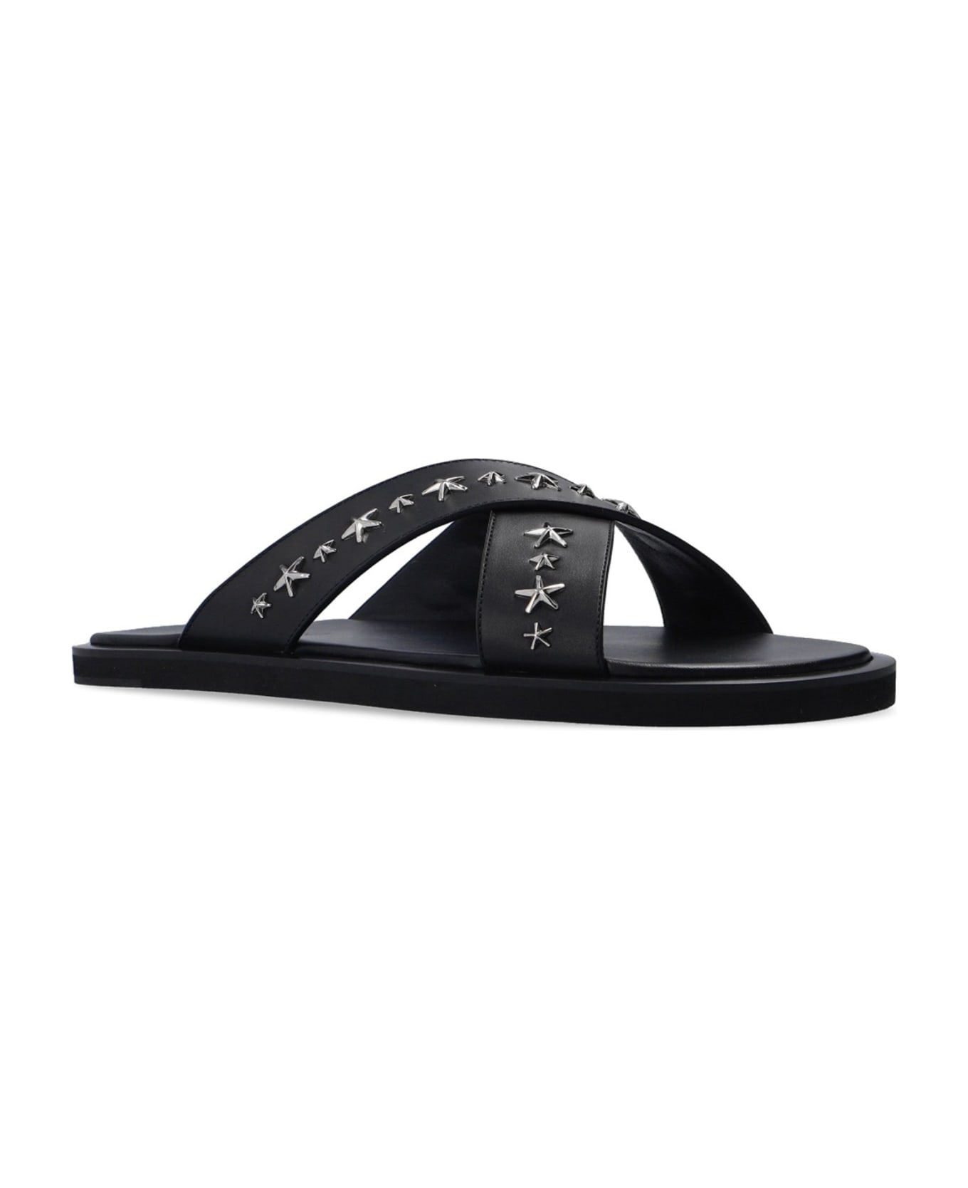 Jimmy Choo Palmo Leather Sandals - Black その他各種シューズ