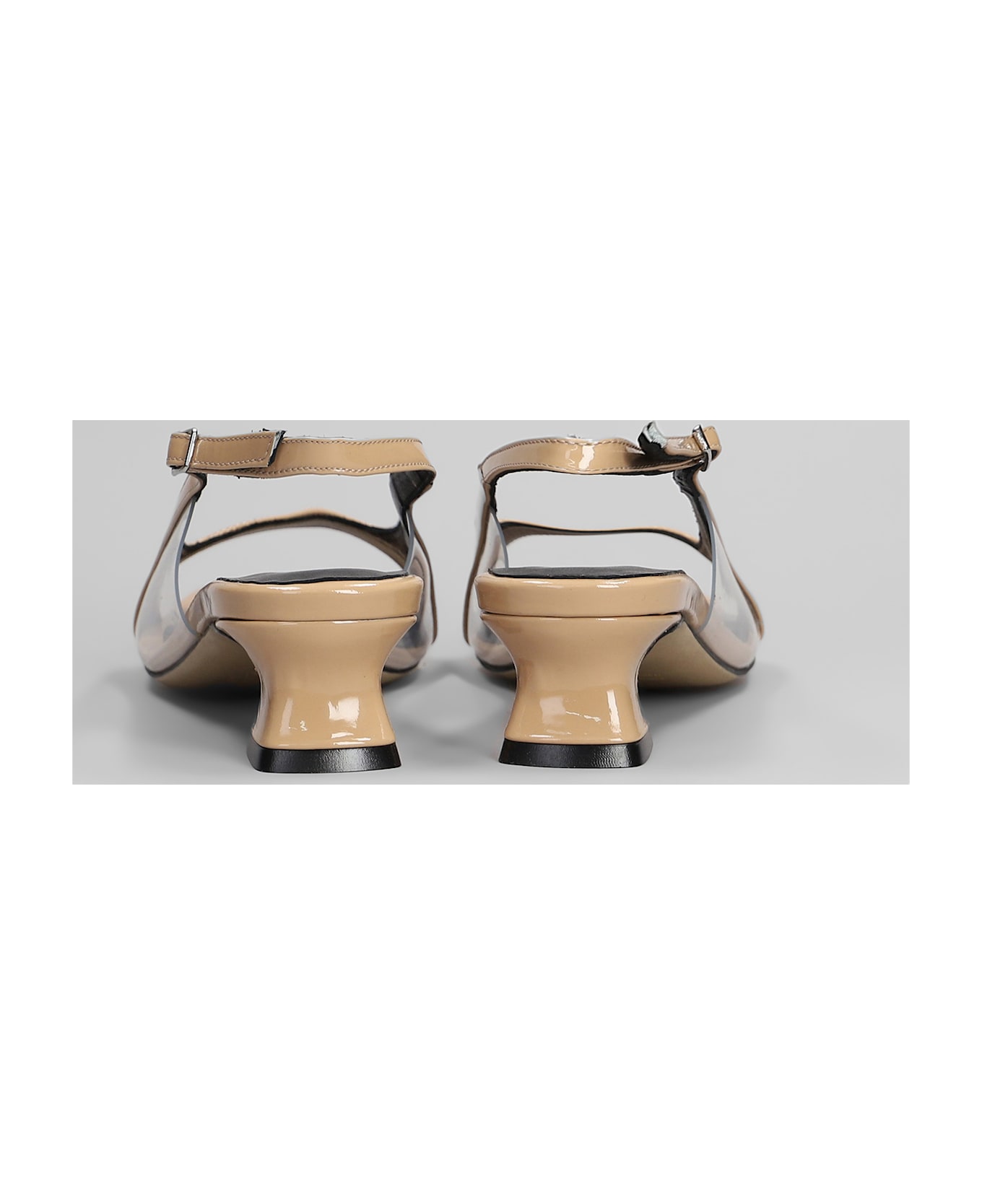 Alchimia Sandals In Beige Patent Leather - beige