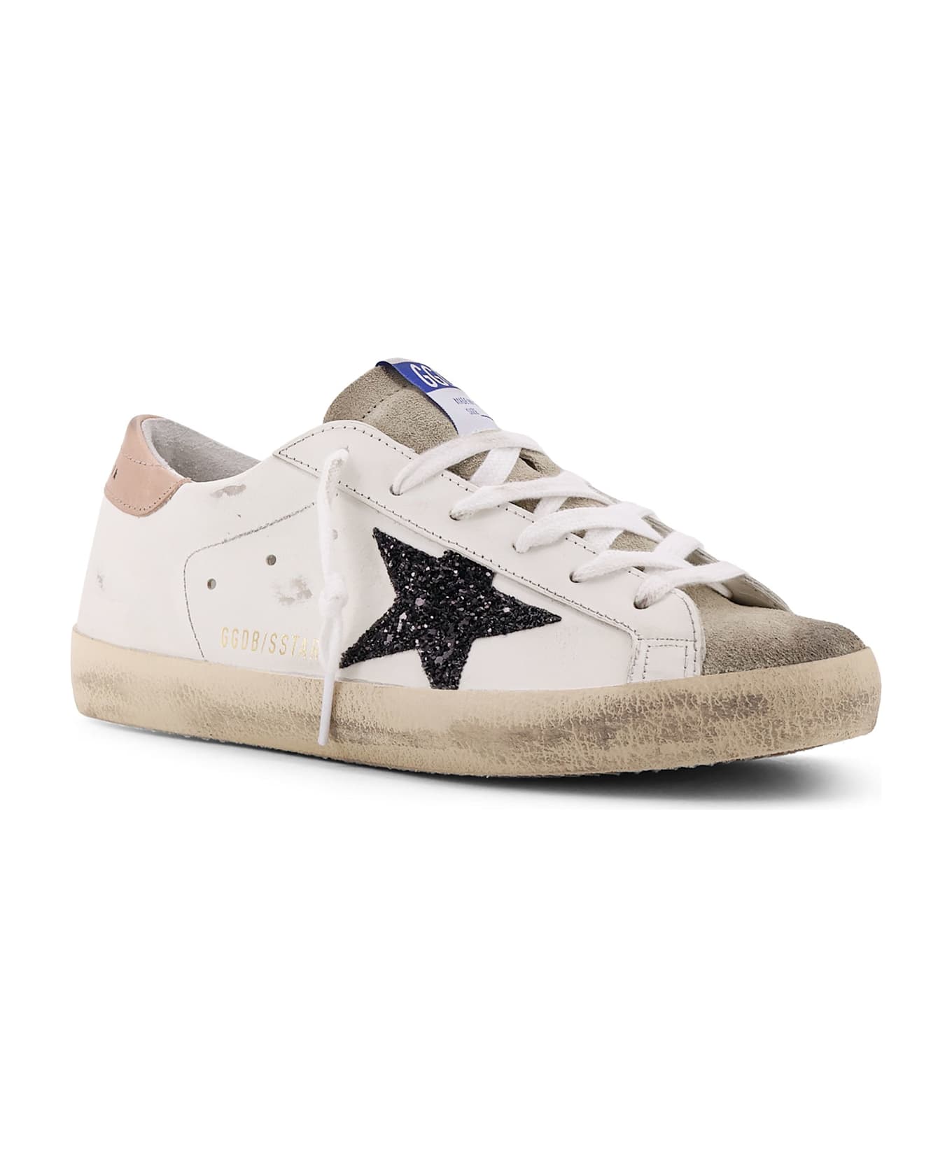 Golden Goose Super-star Classic With List Low-top Leather Sneakers - WHITE/TAUPE/BLACK/DOVE GREY