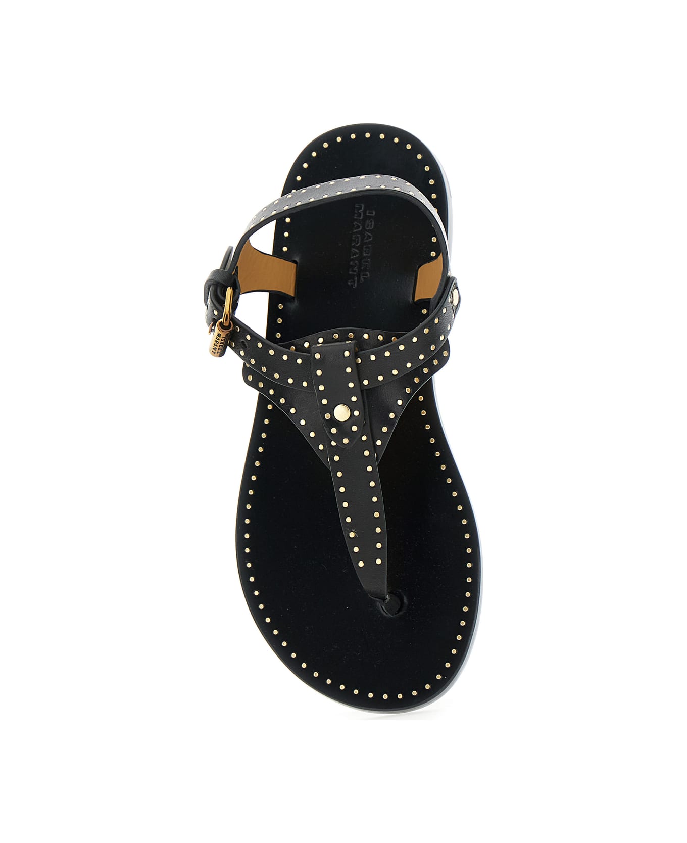 Isabel Marant 'jooni' Black Sandals With Buckle Closure And Metal Studs In Leather Woman - Black