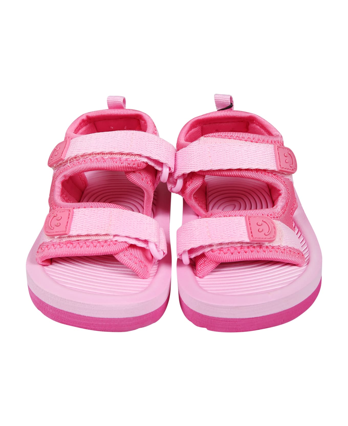 Molo Fuchsia Sandals For Baby Girl With Logo - Fuchsia