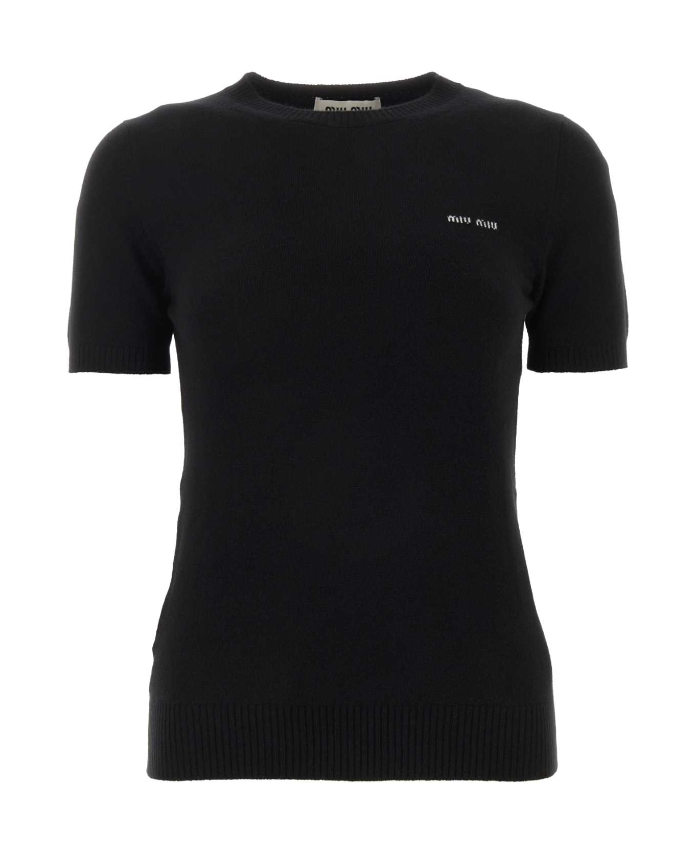 Miu Miu Black Cashmere Sweater - NERO