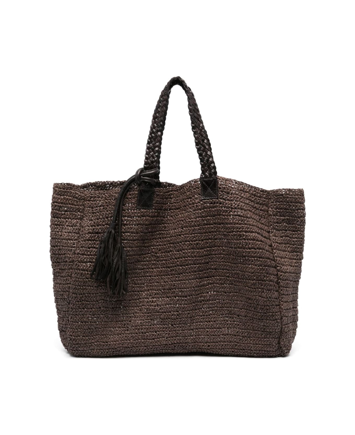 Parosh Rafia Bag - Tan